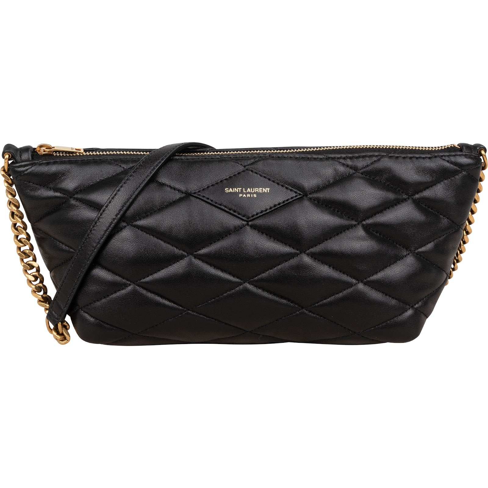 Saint Laurent Quilted Lambskin Sade Pochette