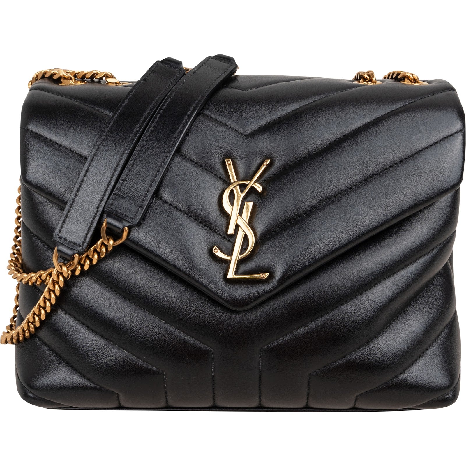 Saint Laurent kleine Loulou-crossbodytas van gewatteerd leer