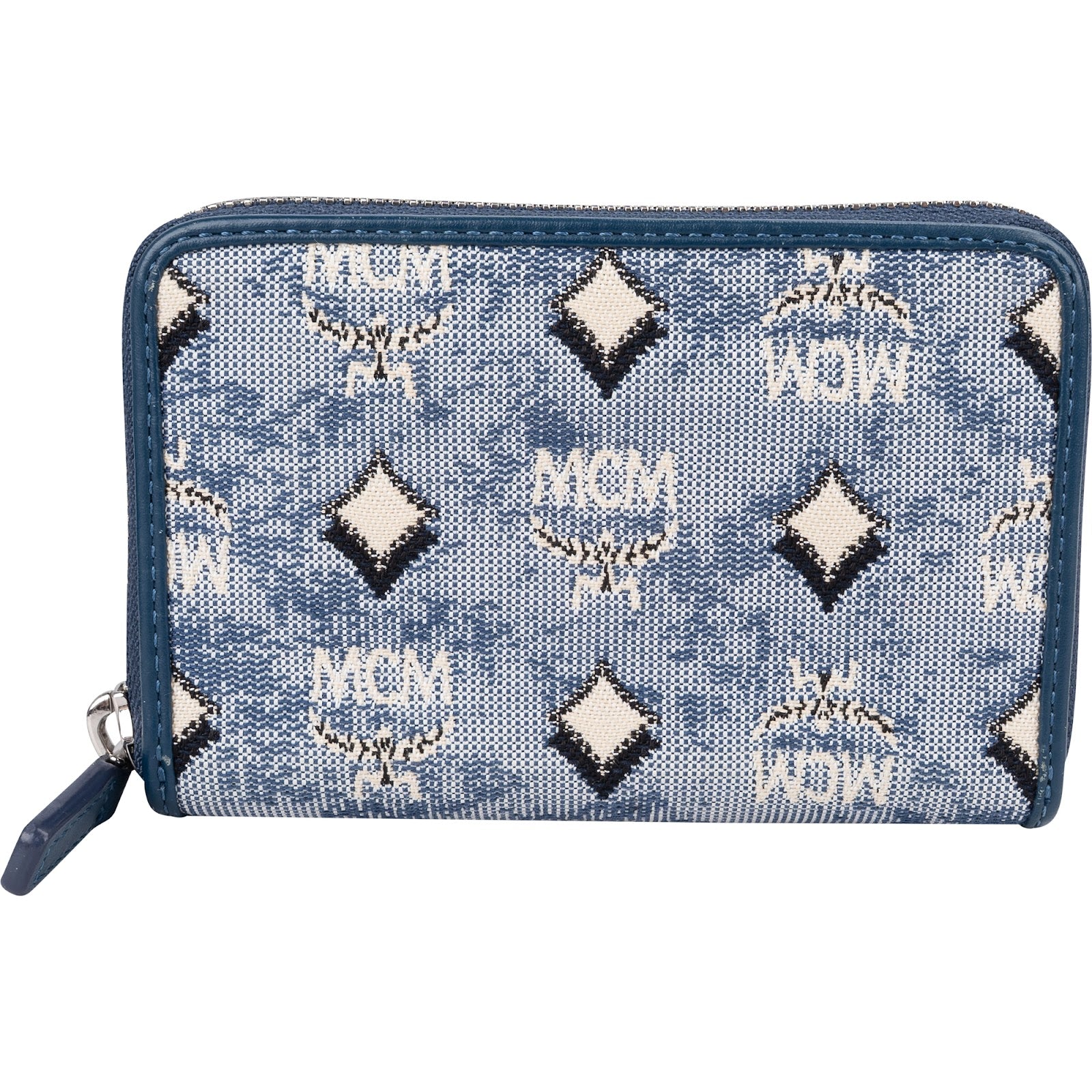 MCM Visetos Monogram Denim Jacquard Geldbörse