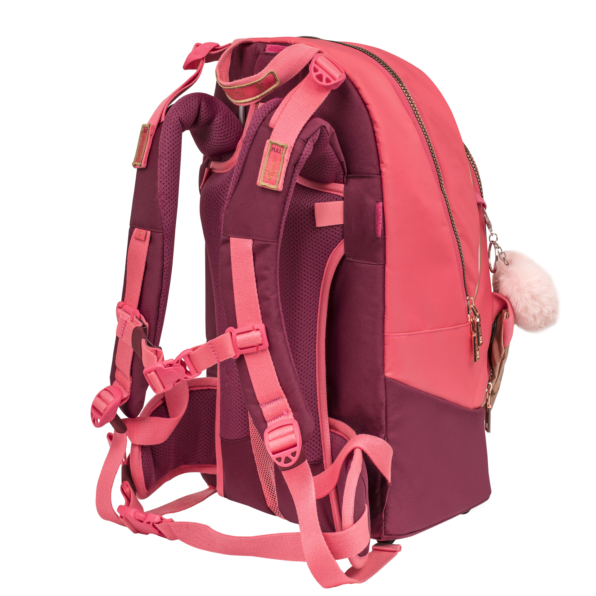 2-IN-1 Schultasche & Gürteltasche 2-teilig - Coral