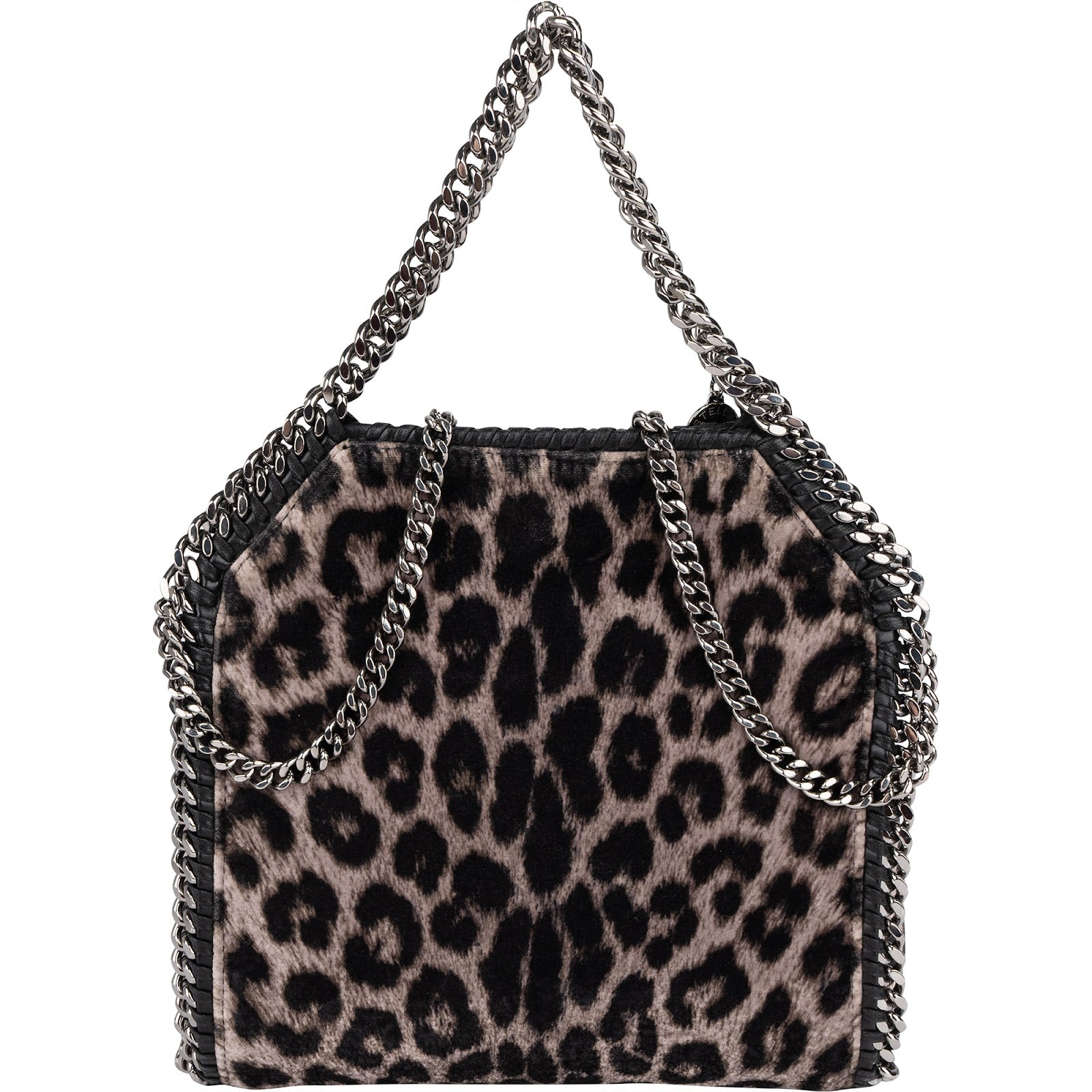 Stella McCartney Leopard Fur Print Falabella Tote Crossbody Handbag