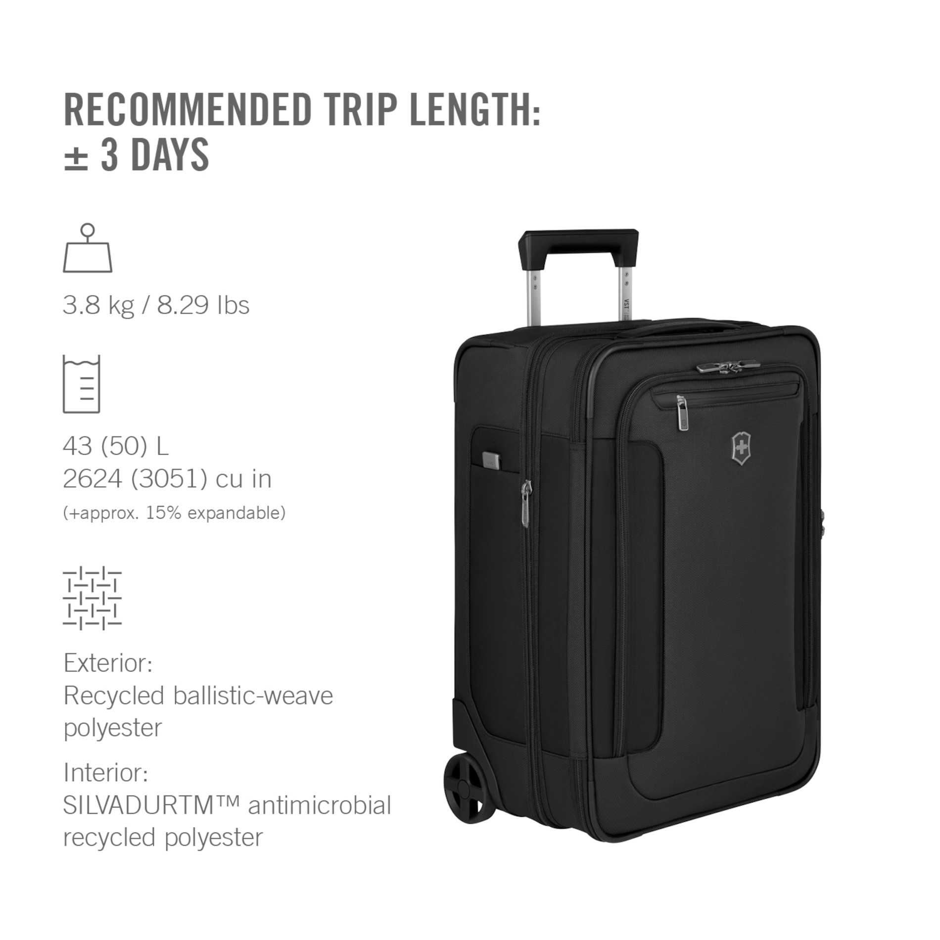 Werks Traveler 7.0 2-Wheel Frequent Flyer Carry-On - Black