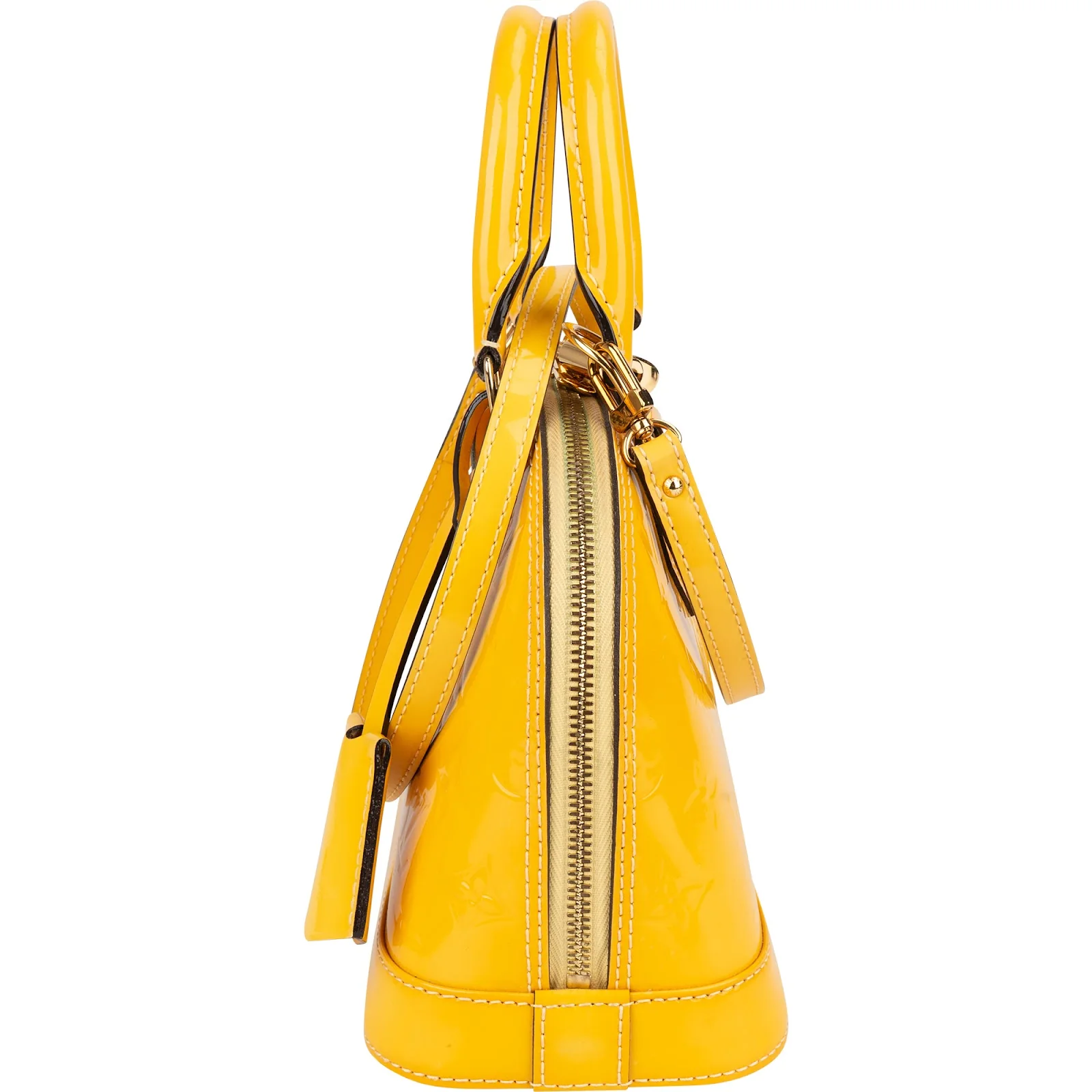 Louis Vuitton Monogram Yellow Vernis Alma BB Handbag