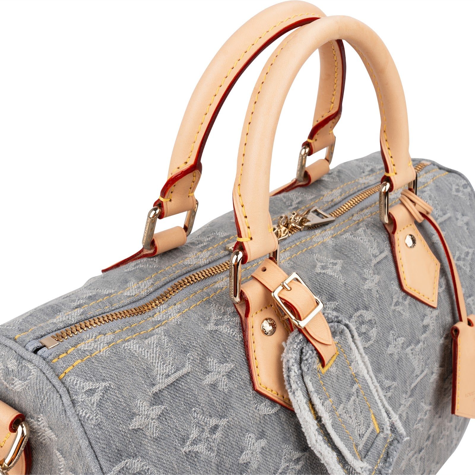 Louis Vuitton Monogram Denim Speedy 30 Bandoulière Boston Bag