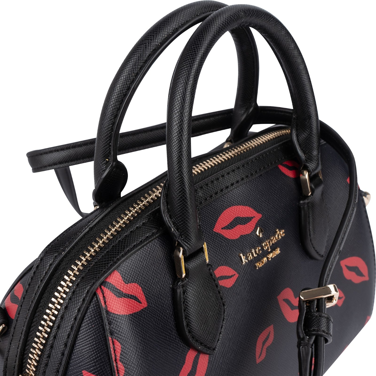 Kate Spade Rowe Mini Satchel Lip Print Handbag