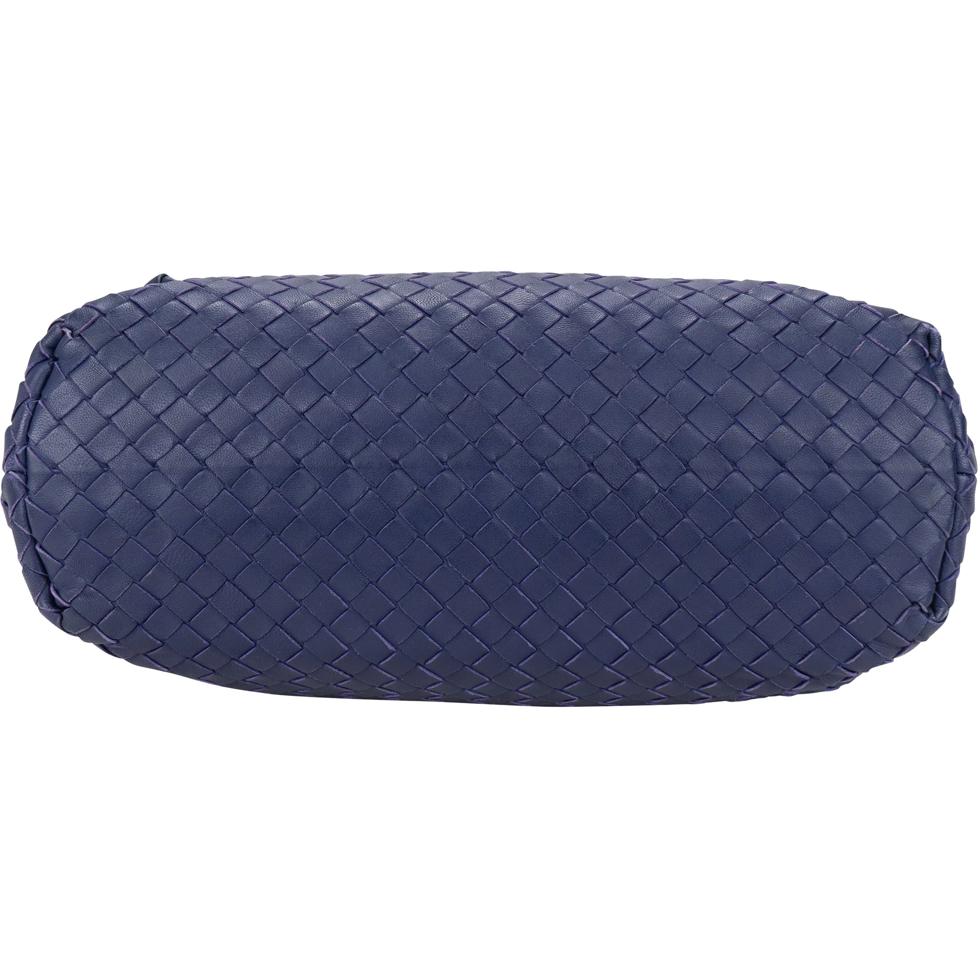 Bottega Veneta Blue Purple Intrecciato Leather Shoulder Bag