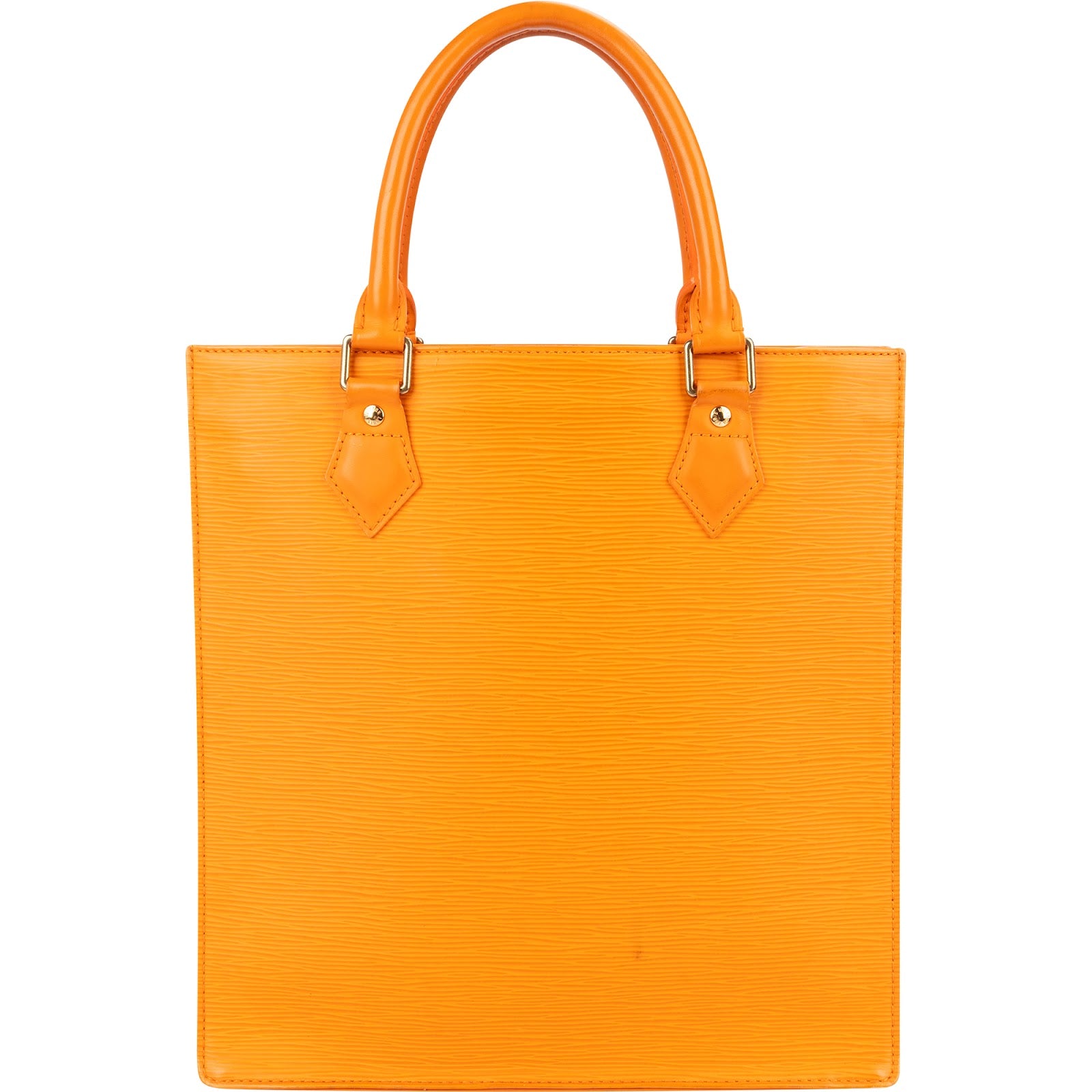 Louis Vuitton Orange Epi Leather Sac Plat Handbag