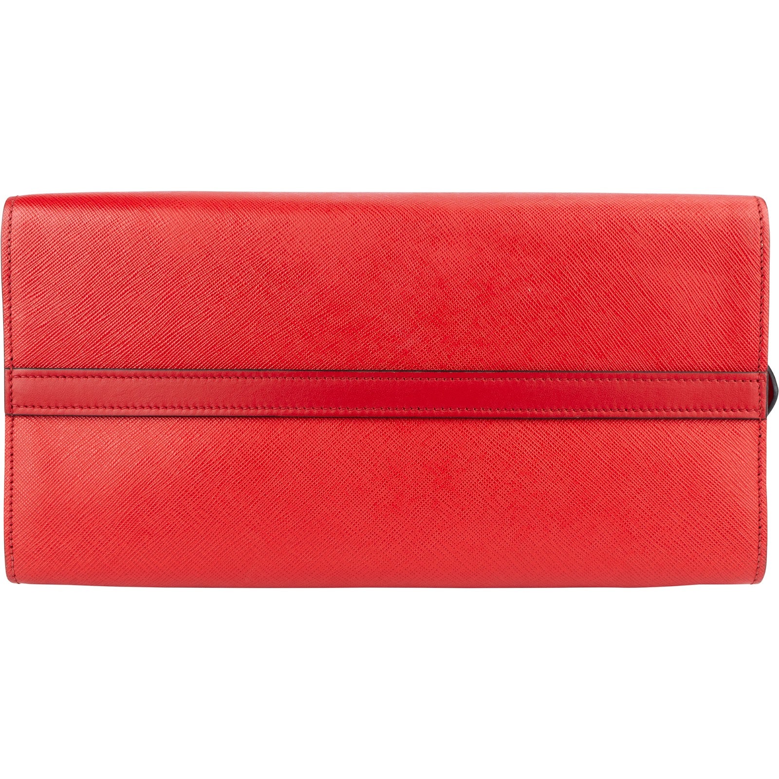 Prada Red Saffiano Leather Esplanade Handbag