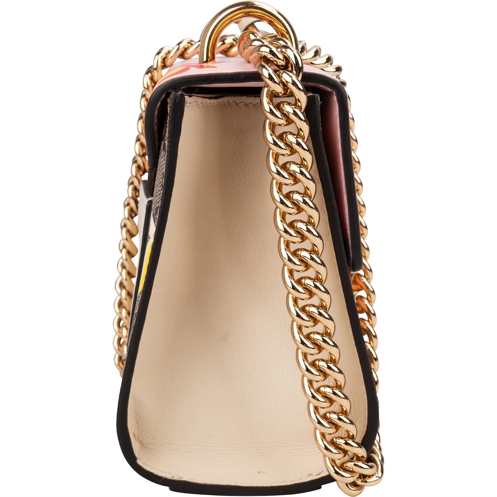 Gucci Monogram GG Supreme Apple Print Padlock Small Shoulder Bag