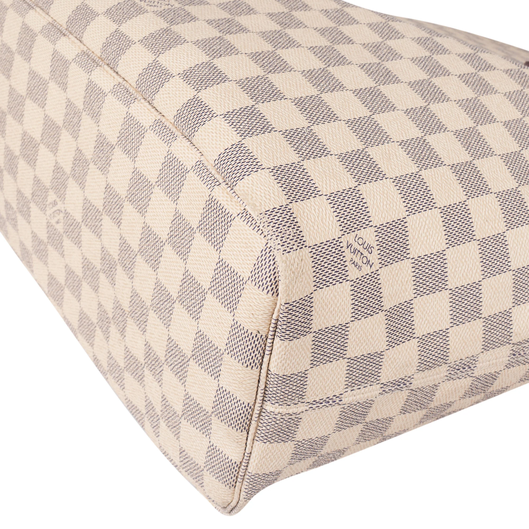 Louis Vuitton Damier Azur Monogram Neverfull MM Shopper