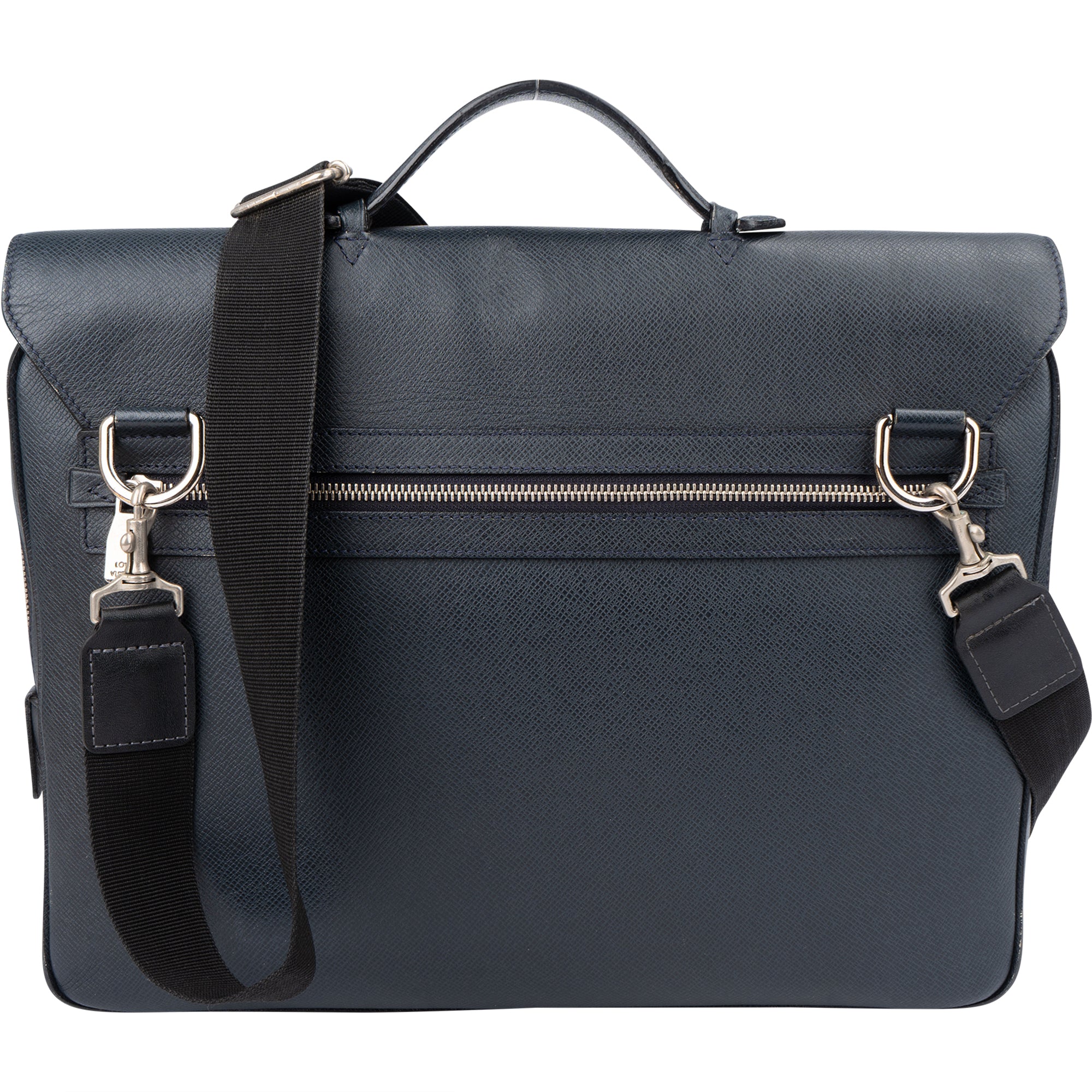 Sac d'affaires Vassili PM Louis Vuitton en cuir Taiga bleu
