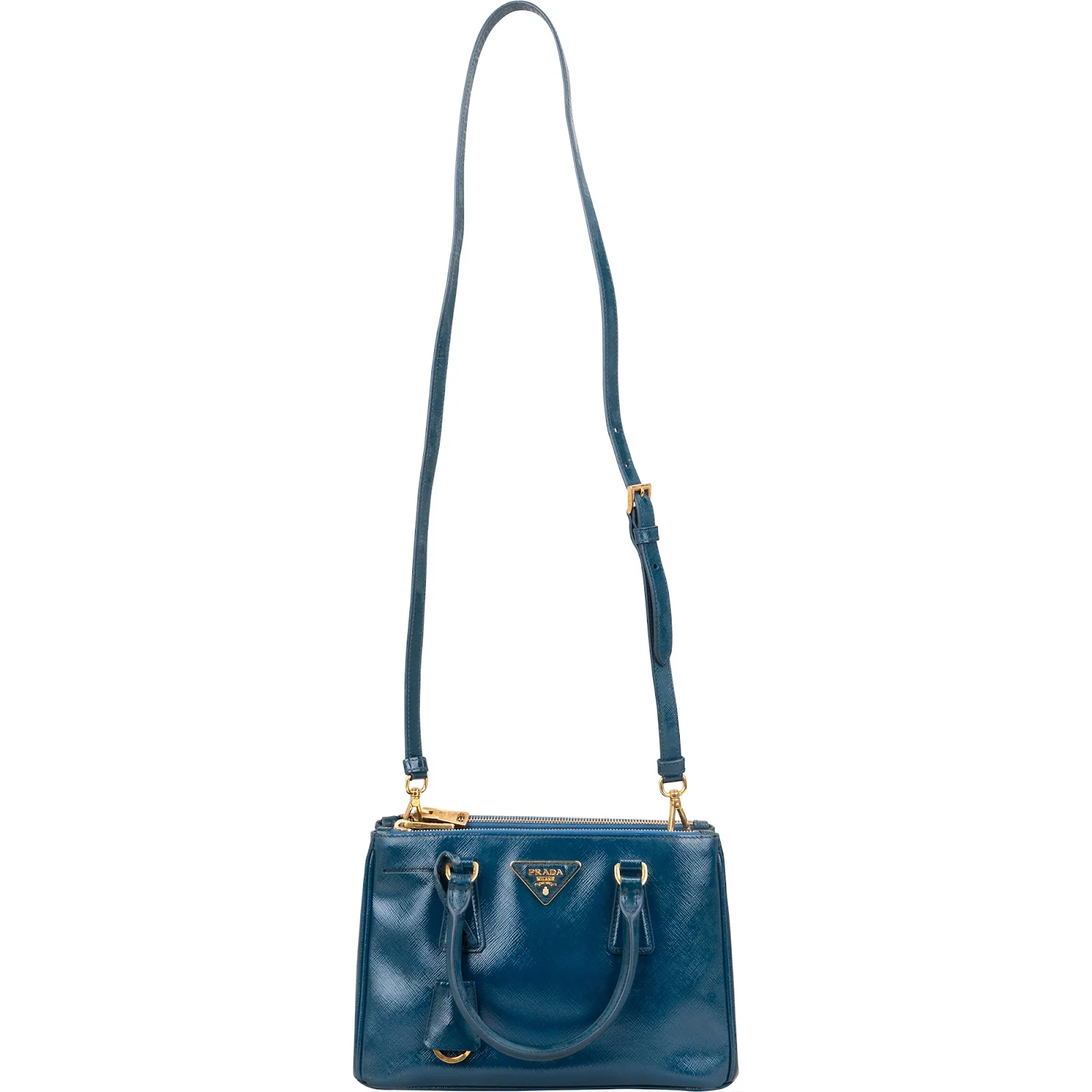 Prada Saffiano Vernice Galleria Handbag