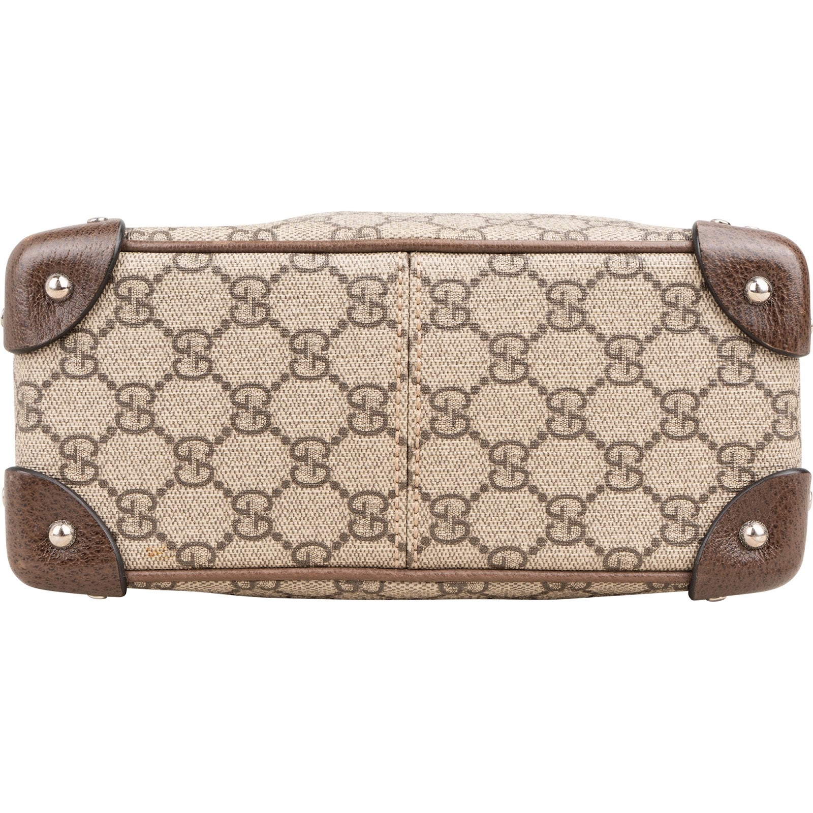 Gucci – Monogram GG Supreme Studded Trunk Crossbody Bag