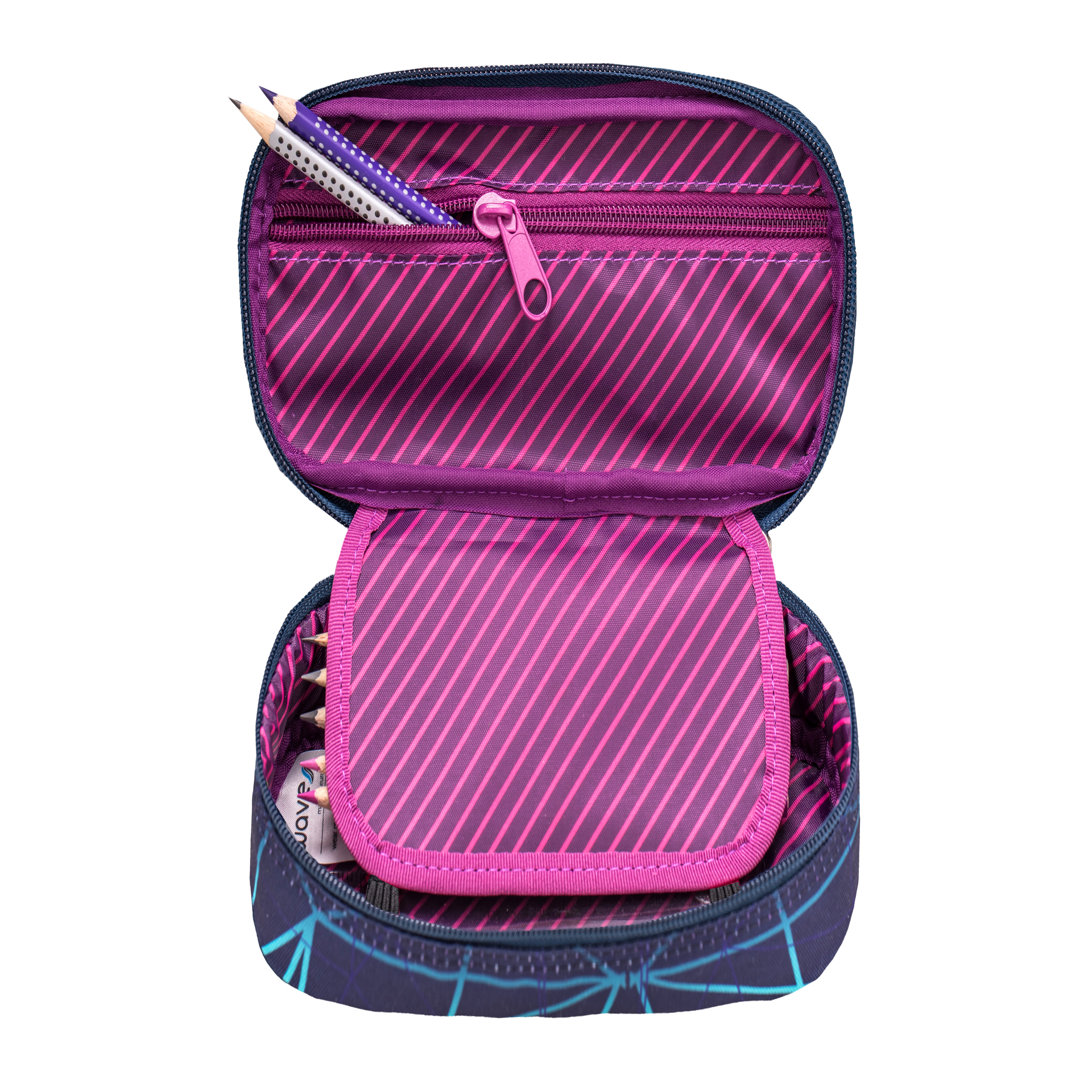 Wave Infinity Schulrucksack Set 2 tlg. "Stripes Purple"