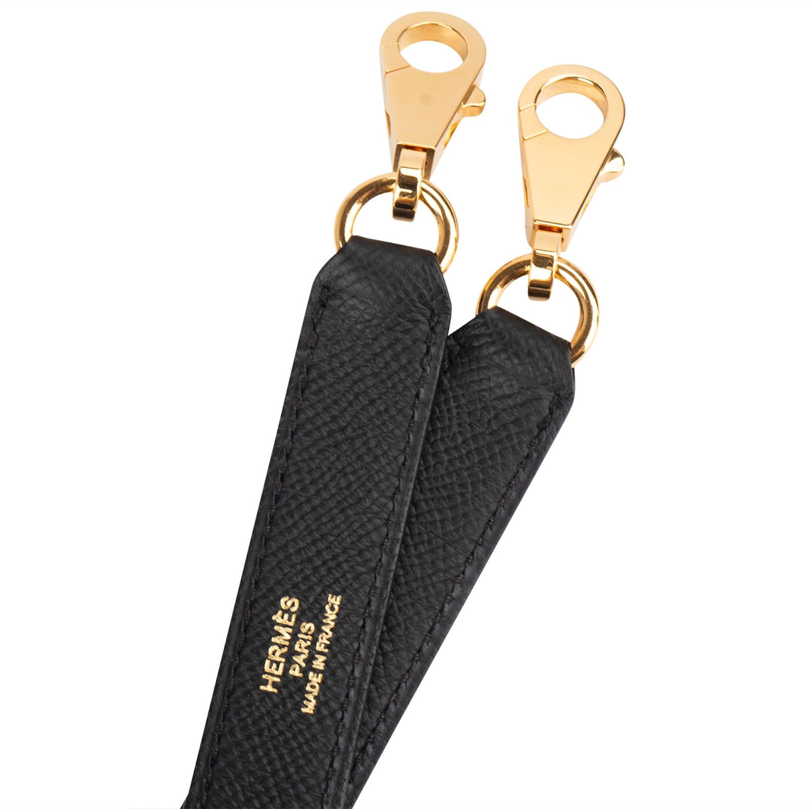 Hermès Veau Epsom Noir Leather 89 Bandouliere Strap