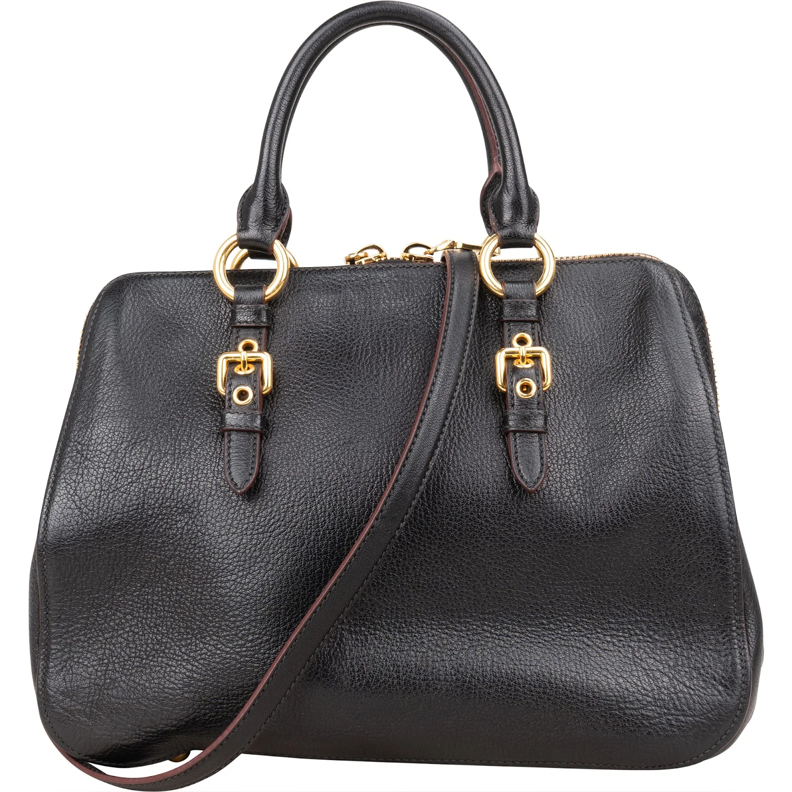 Miu Miu Madras Leather Dome Handbag