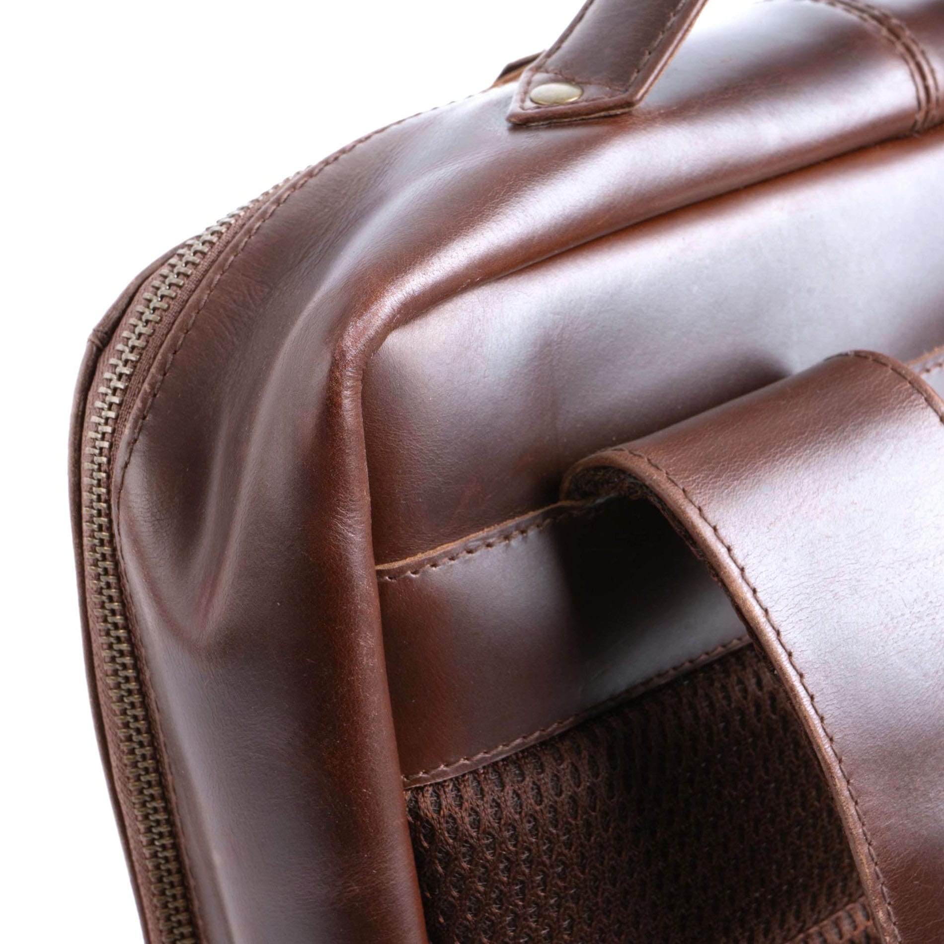 Lederrucksack Mik - BROWN/Dots