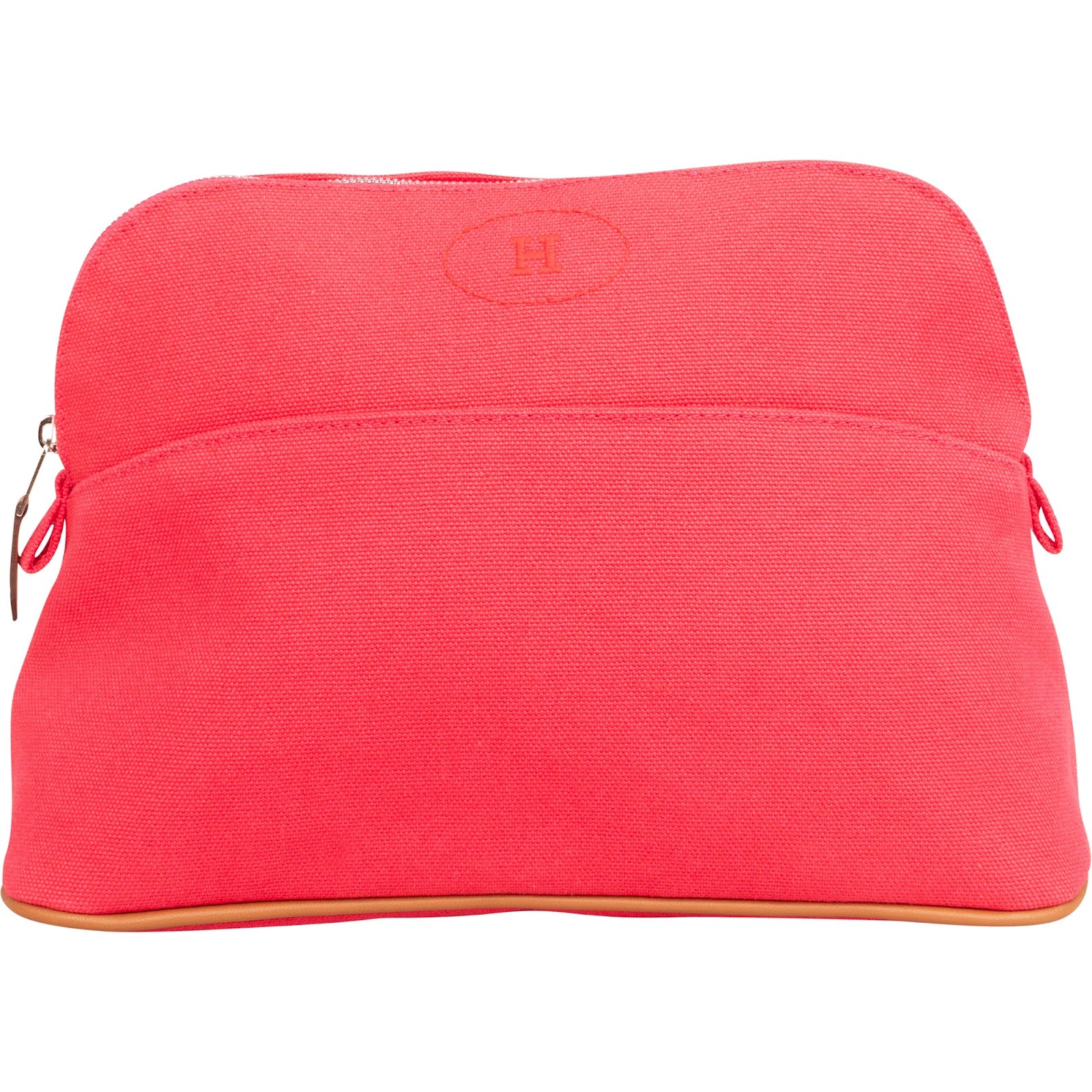 Hermès Hibiskus Canvas Bolide 25 Trousse Pouch Bag
