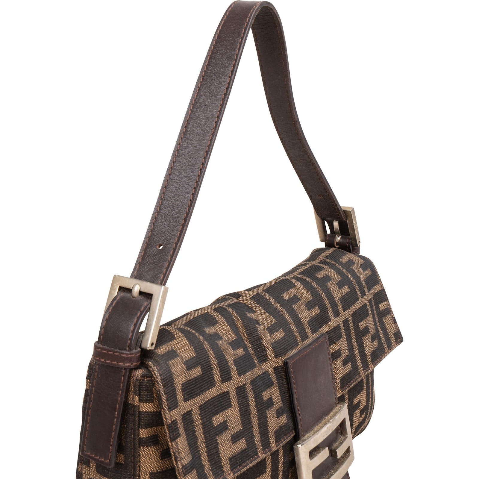Fendi Monogram FF Zucca Baguette Shoulder Bag