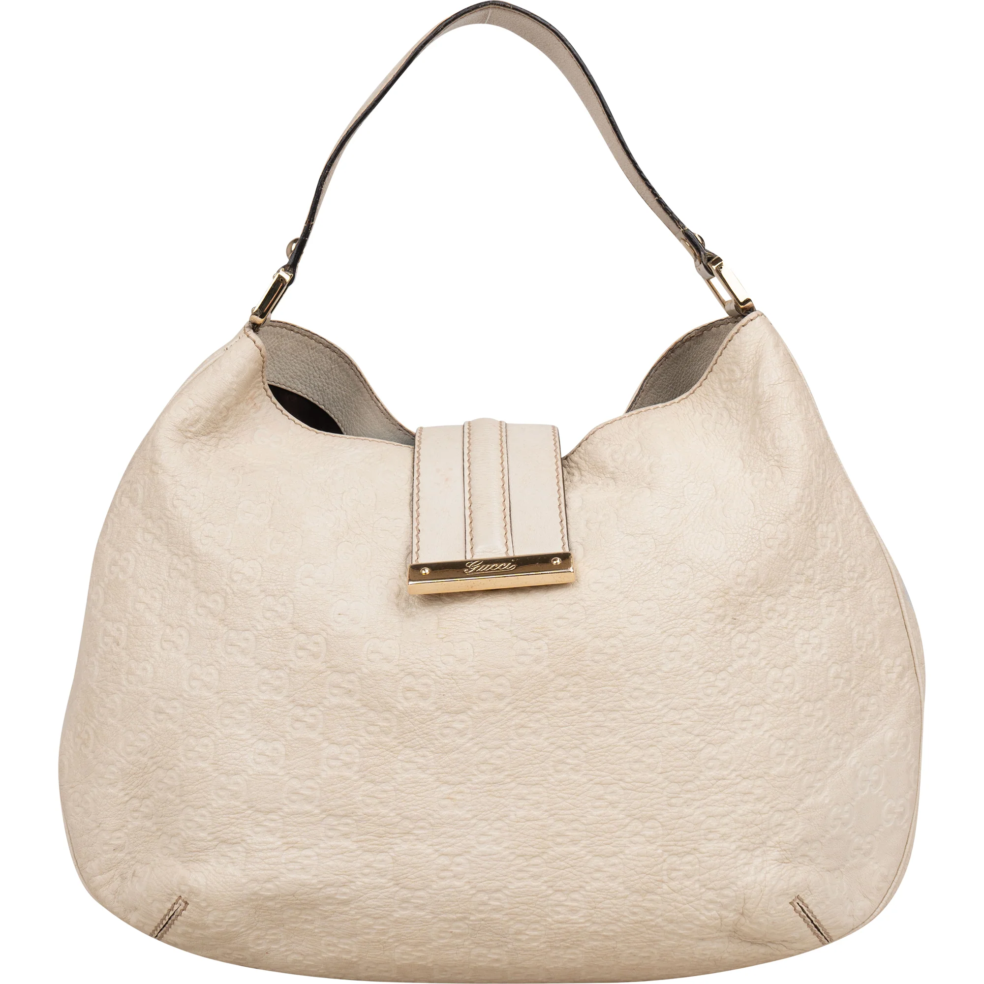 Gucci Leather GG Monogram Guccissima Handbag