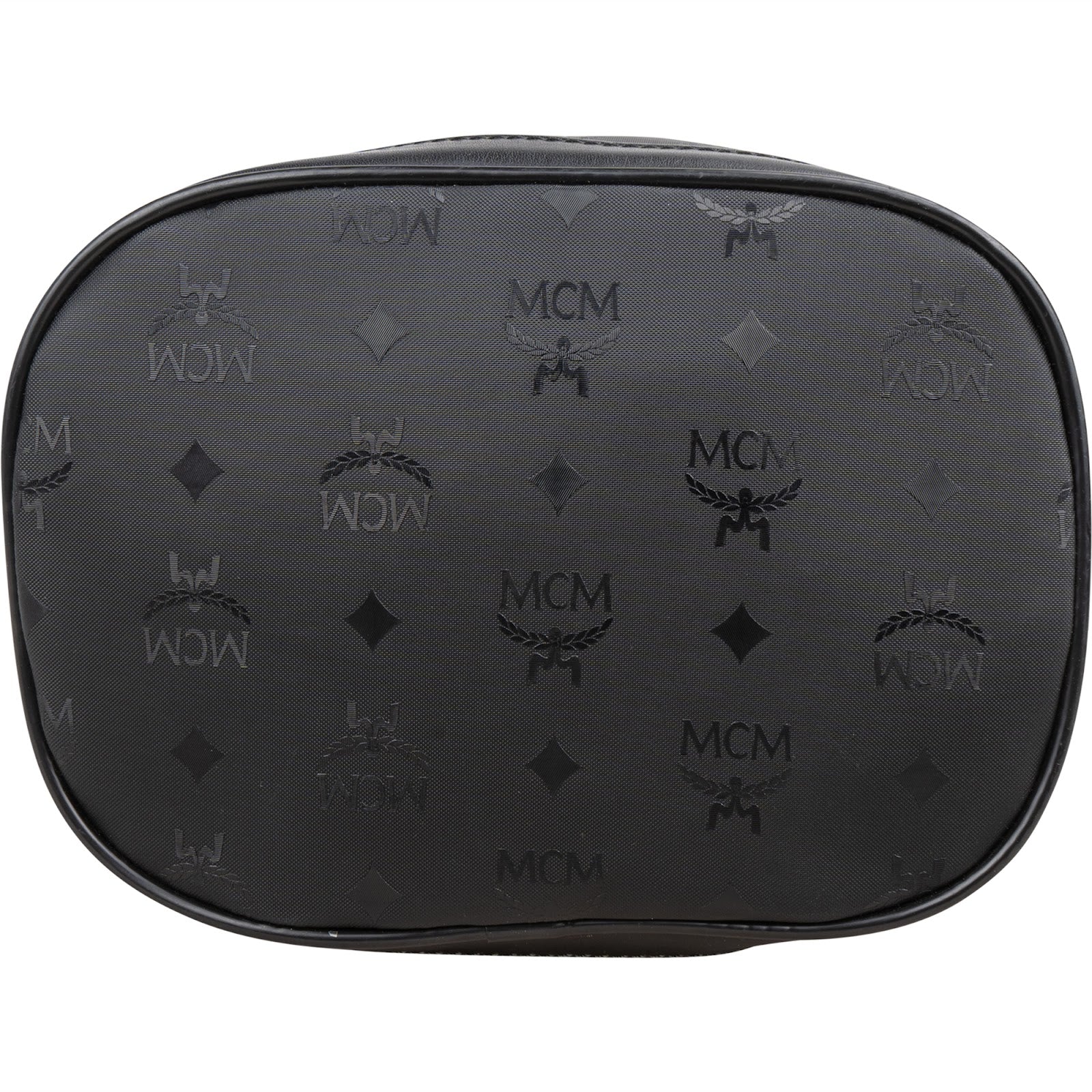 MCM Monogram Visetos Nylon Drawstring Bucket Crossbody Bag