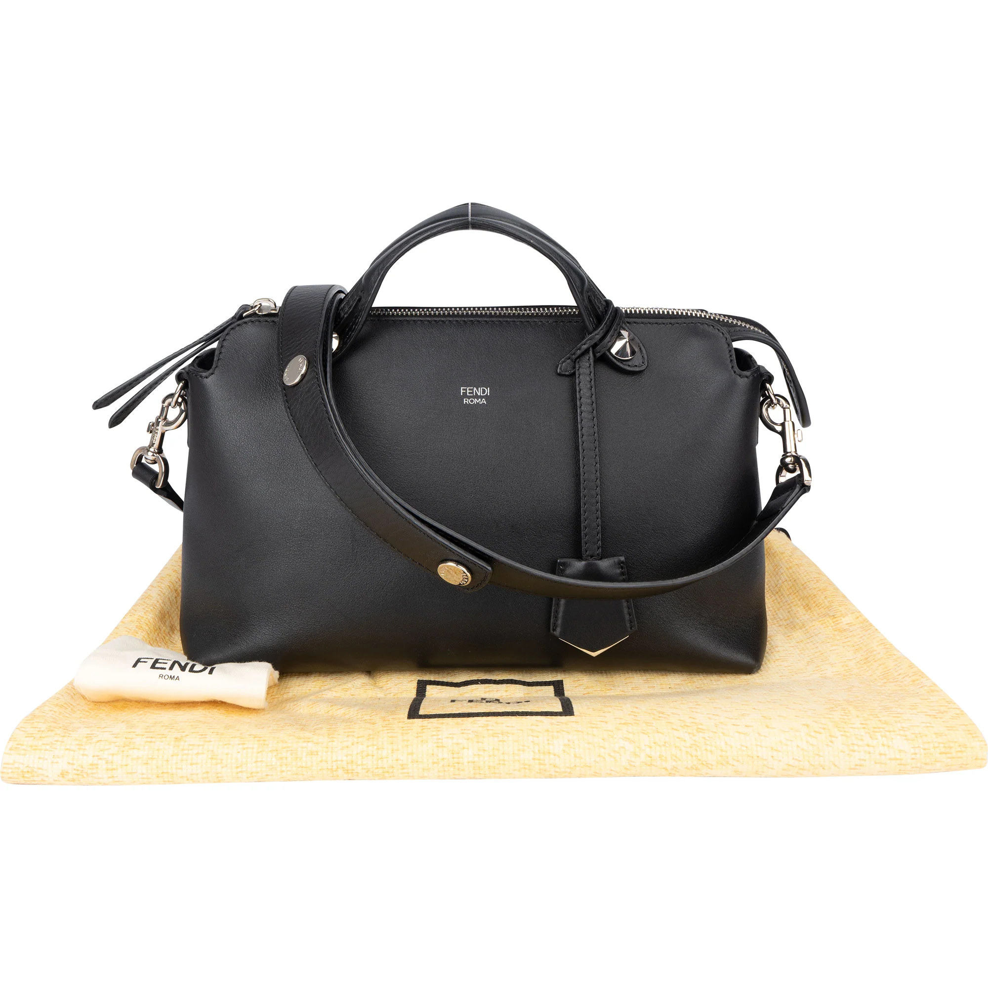 Fendi Black Leather By The Way Handbag