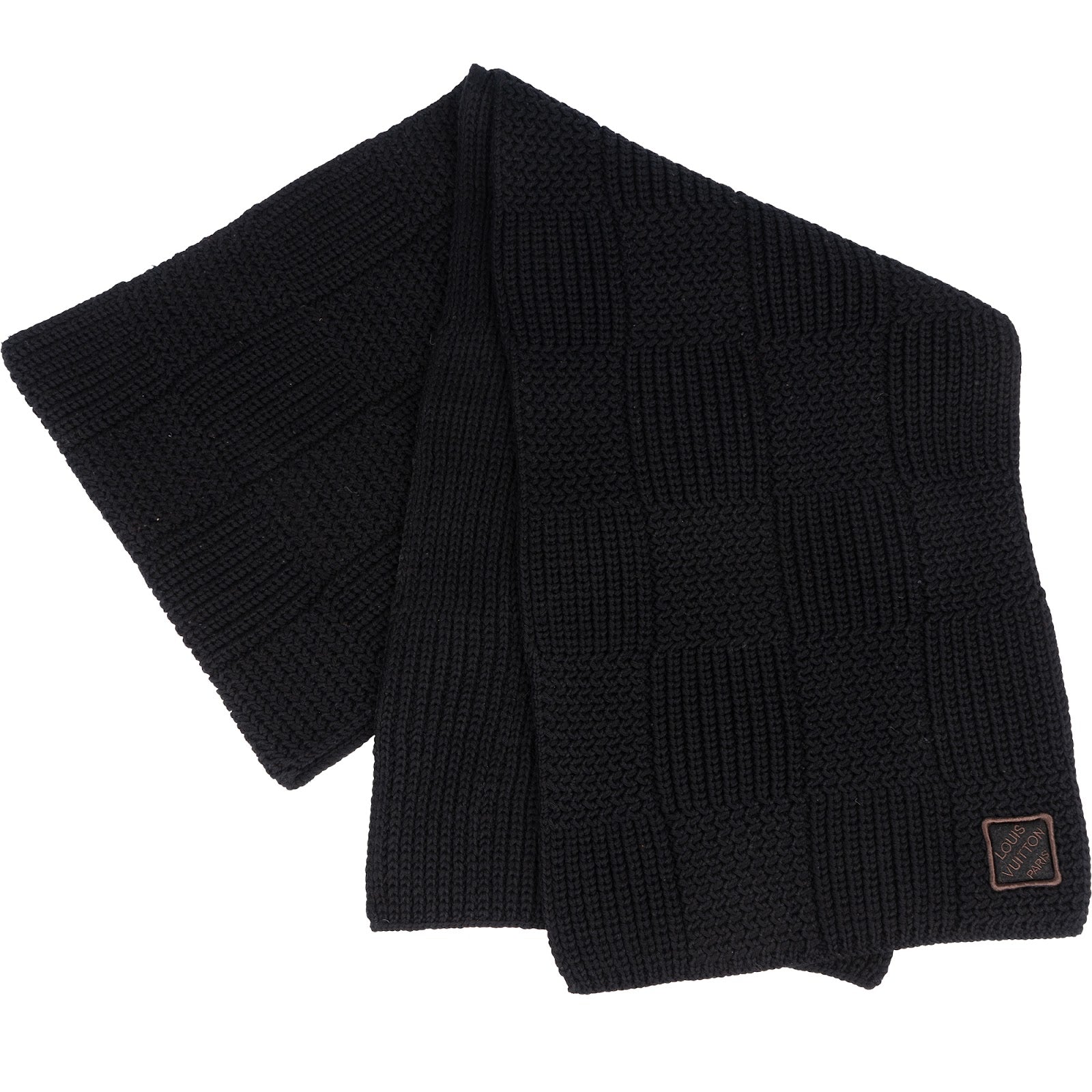 Louis Vuitton Heavy Monogram Damier WoolSchal Scarf