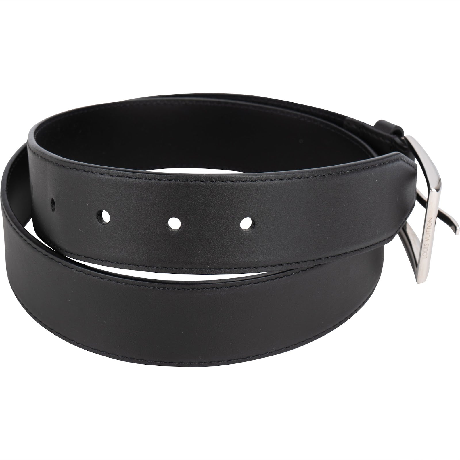Louis Vuitton Noir Leather Ceinture Classique Belt (85 / 34) M0542