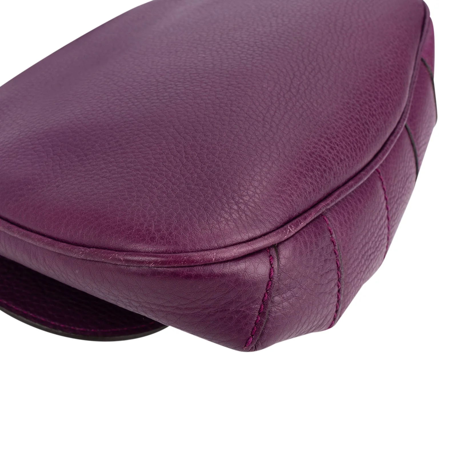 Gucci Pebbled Leather Bamboo Tassel Flap Crossbody Bag