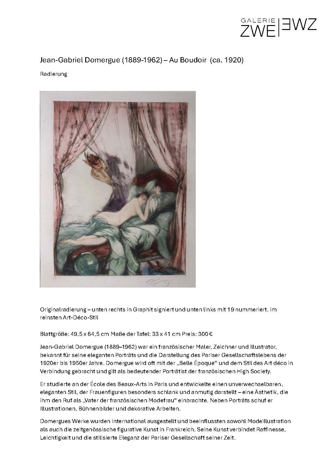 Jean-Gabriel Domergue – Au Boudoir