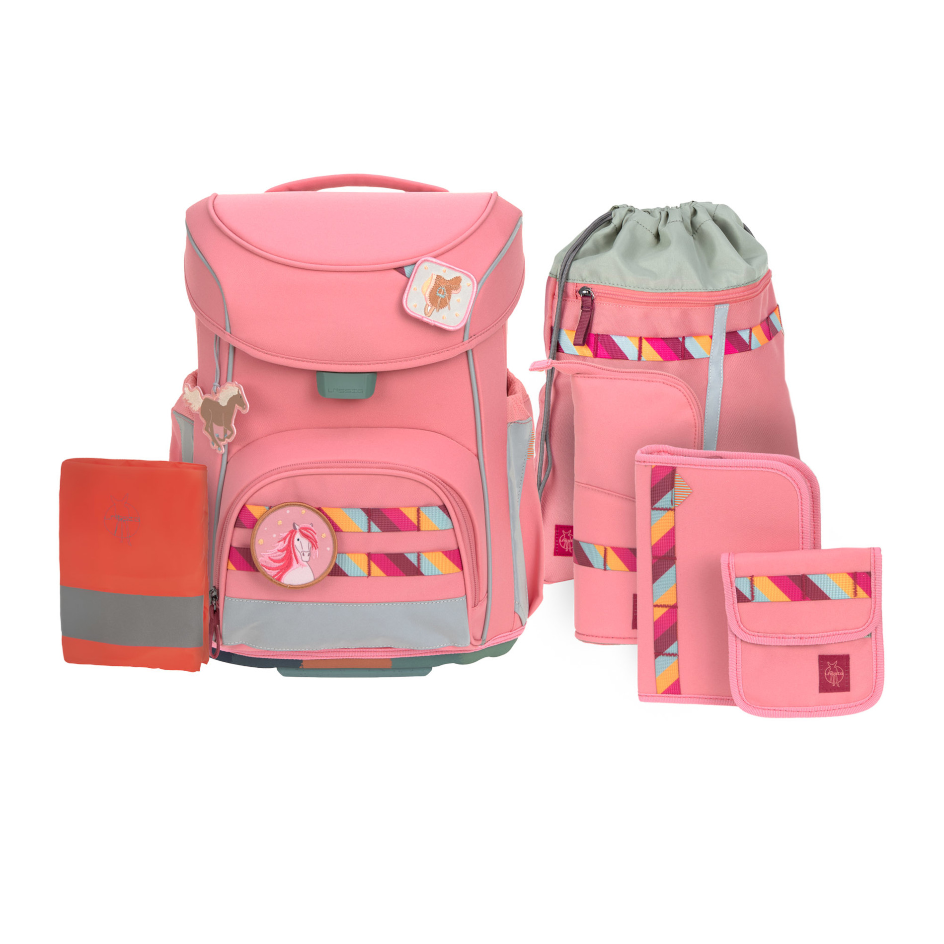 School Set Slim Unique Schulranzenset 6tlg. - pink