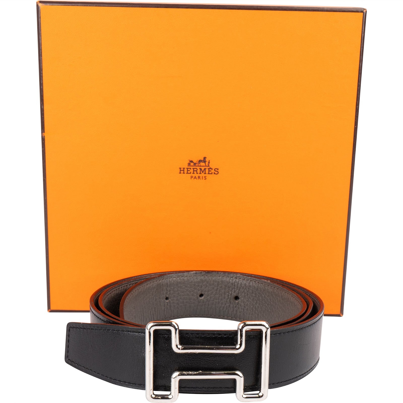 Hermès Reversible Leather H Belt (100)