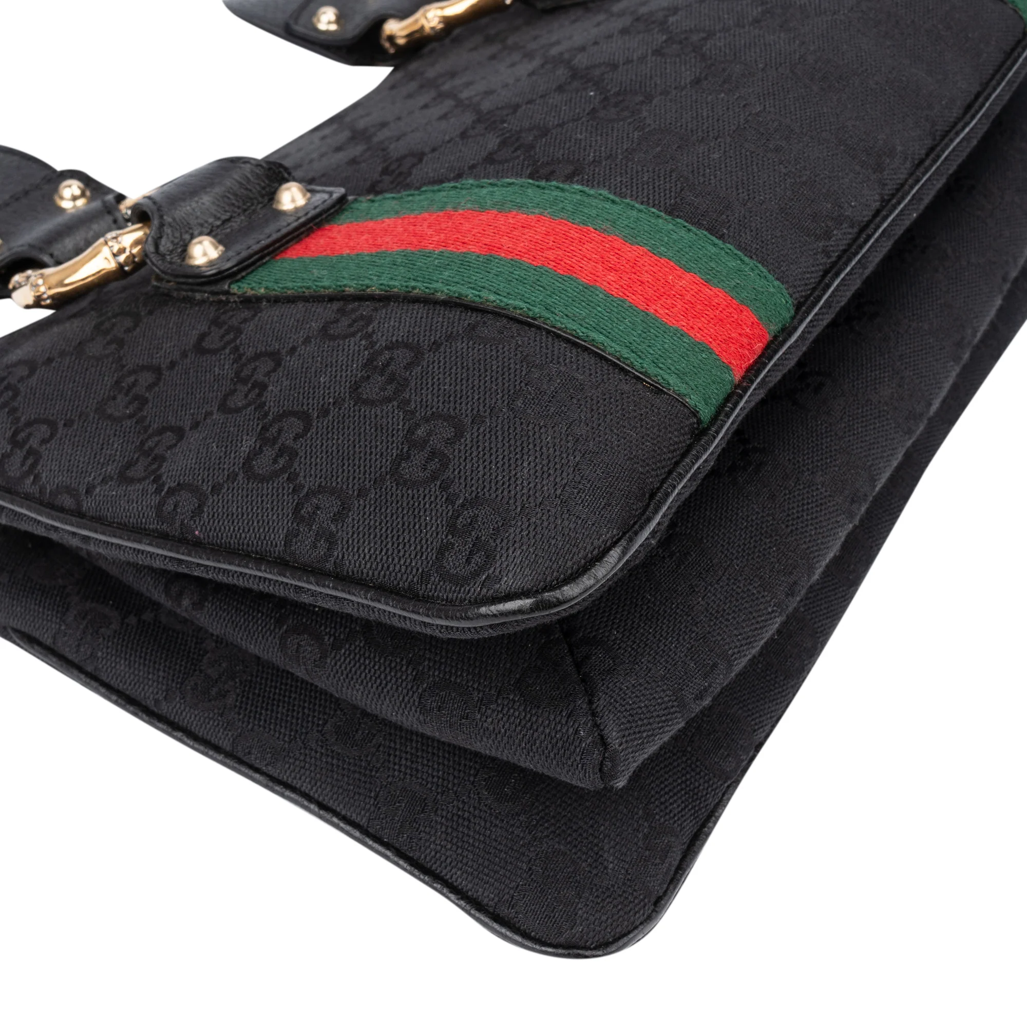 Gucci GG Monogram Bamboo Handbag
