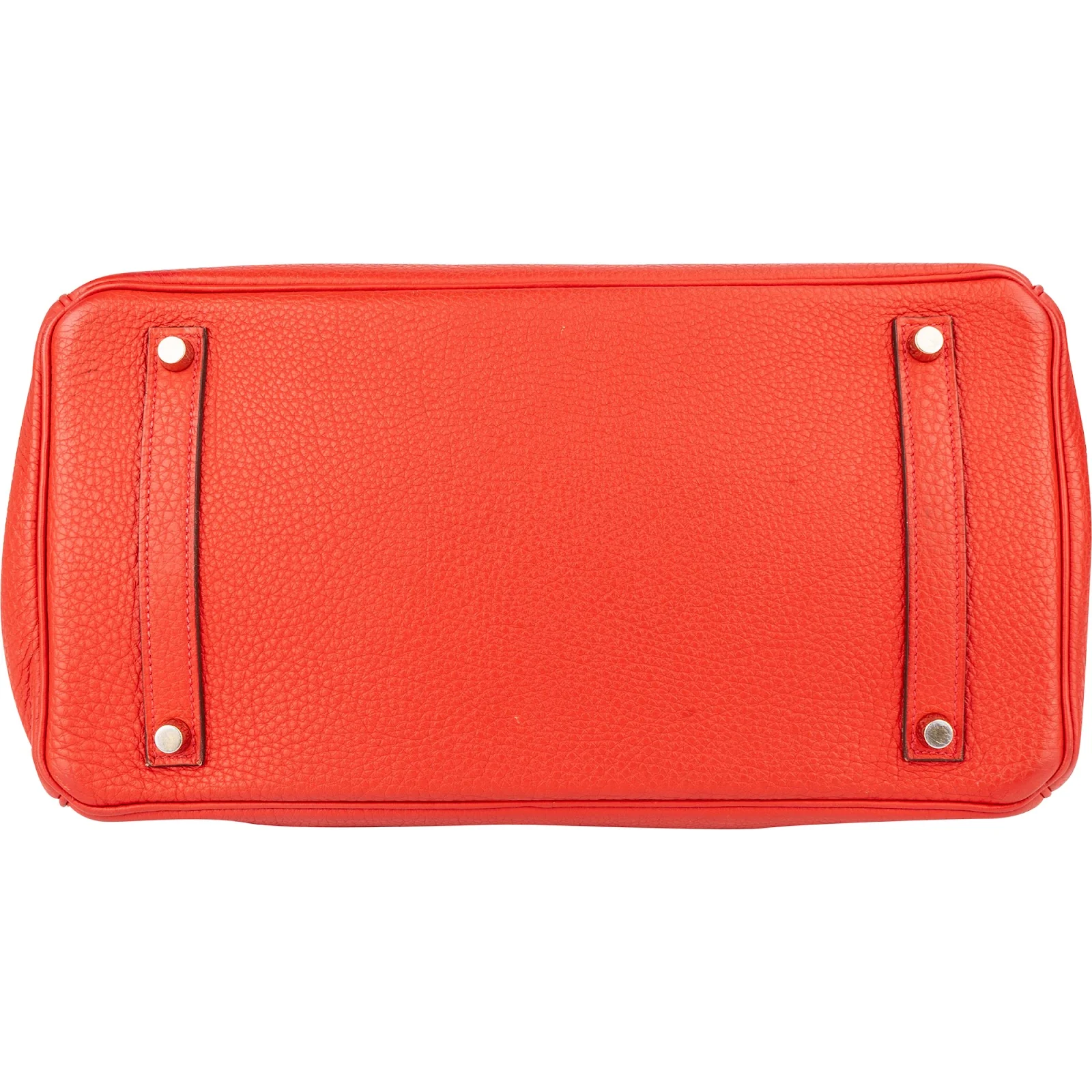 Hermès Rouge Fjord Leather Birkin 35 Handbag