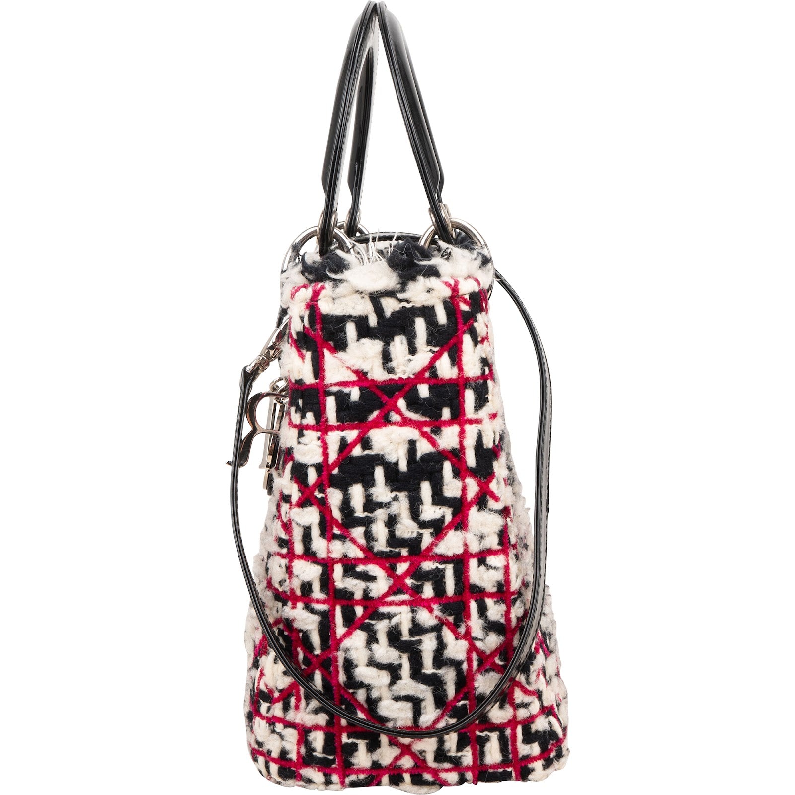 Sac à main Lady Dior en tweed multicolore de Dior