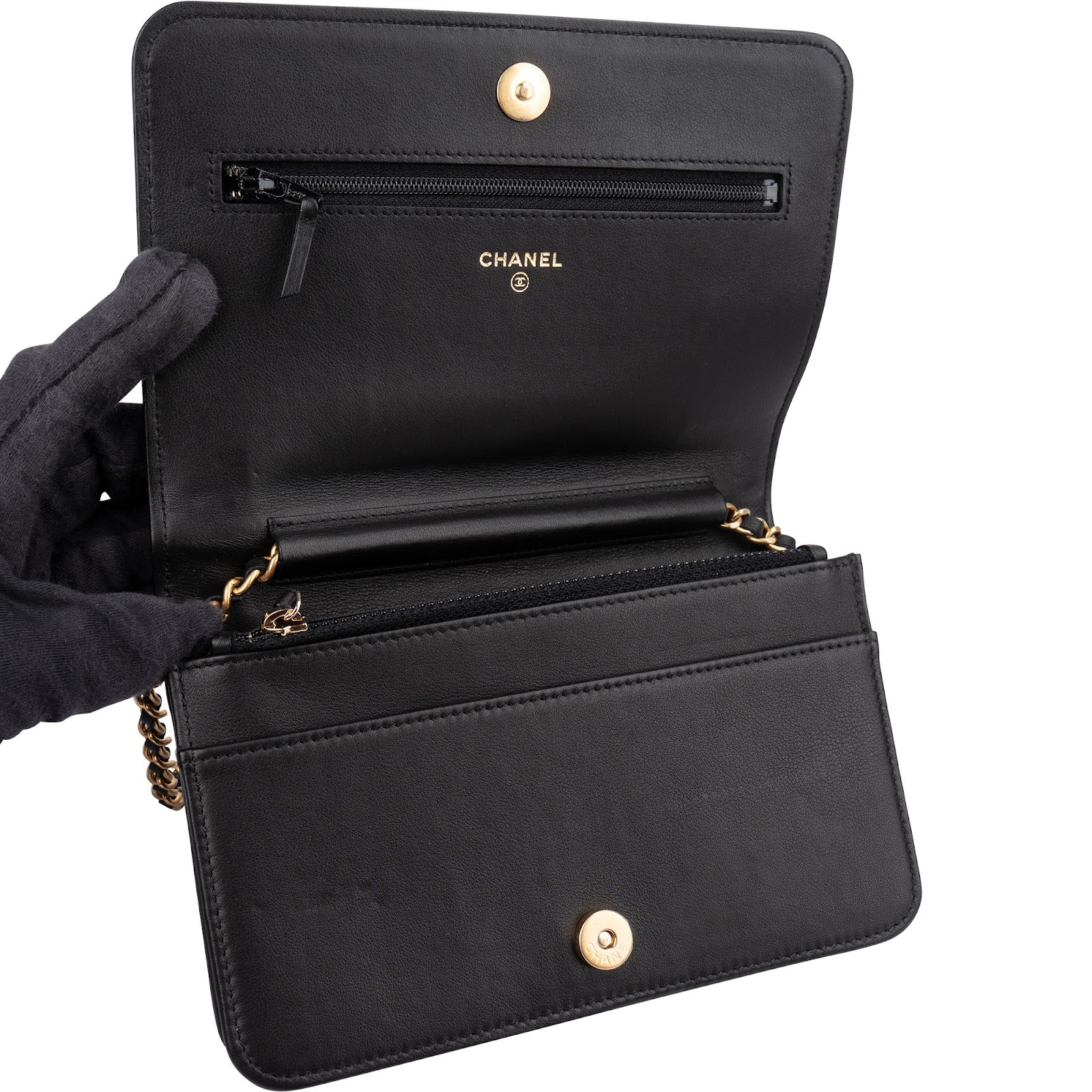 Chanel – Small Boy-portemonnee met ketting, crossbodytas