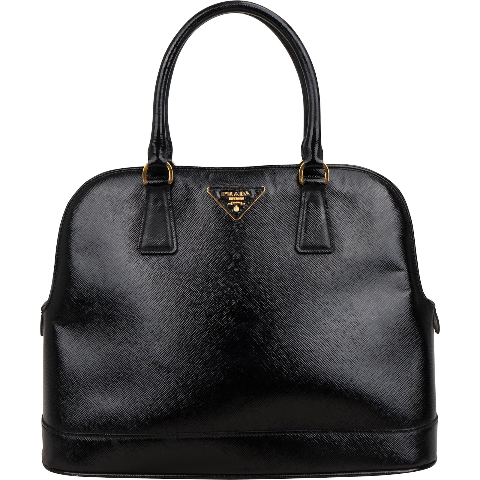 Prada Saffiano Vernis Leather Promenade Handbag