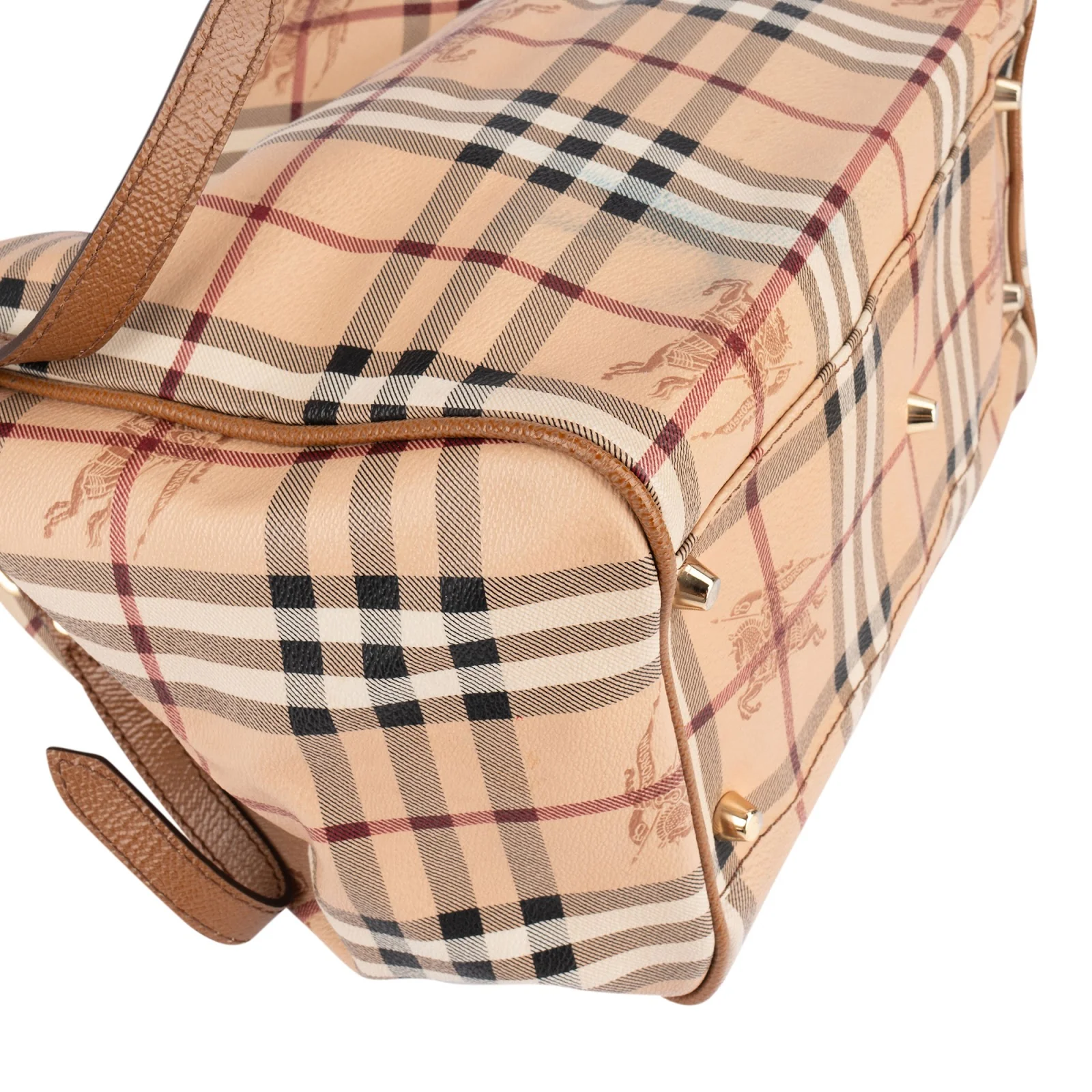 Burberry Haymarket Check Hobo Shoulder Bag