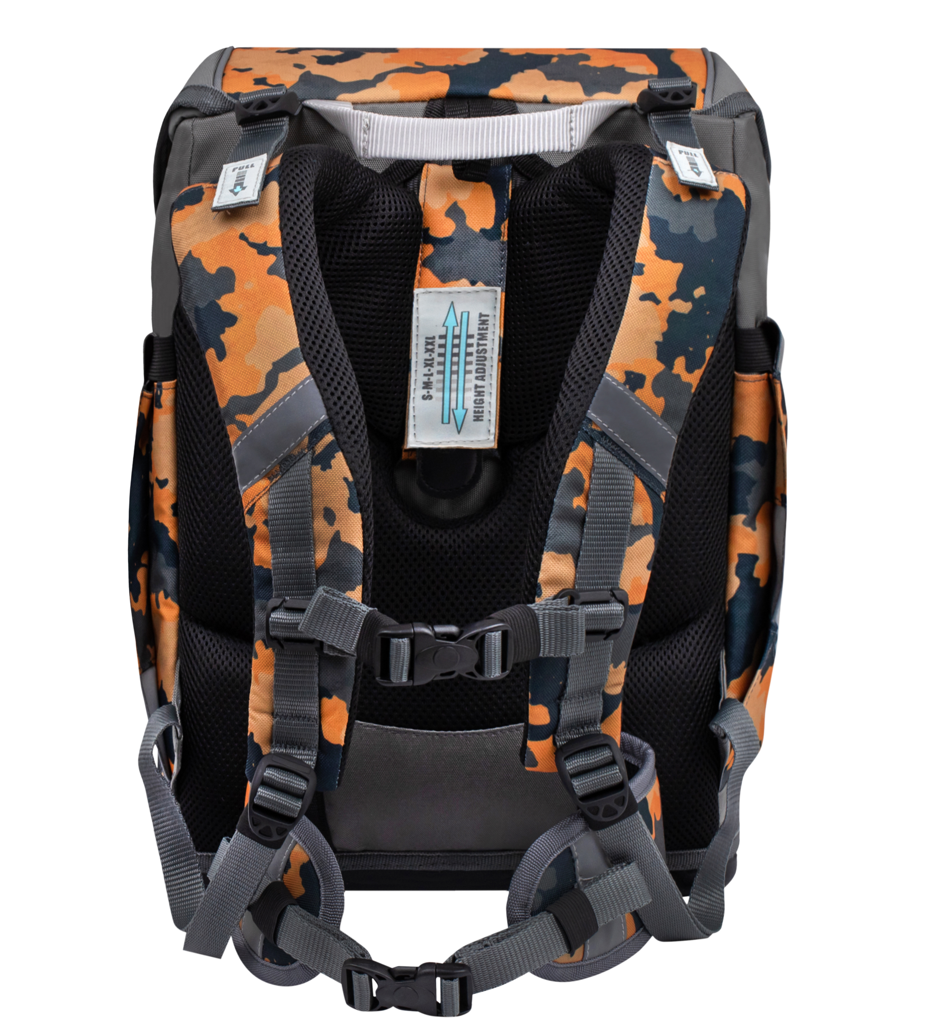 5-częściowy zestaw saszetek Smarty z 6 naszywkami - pomarańczowy kamuflaż