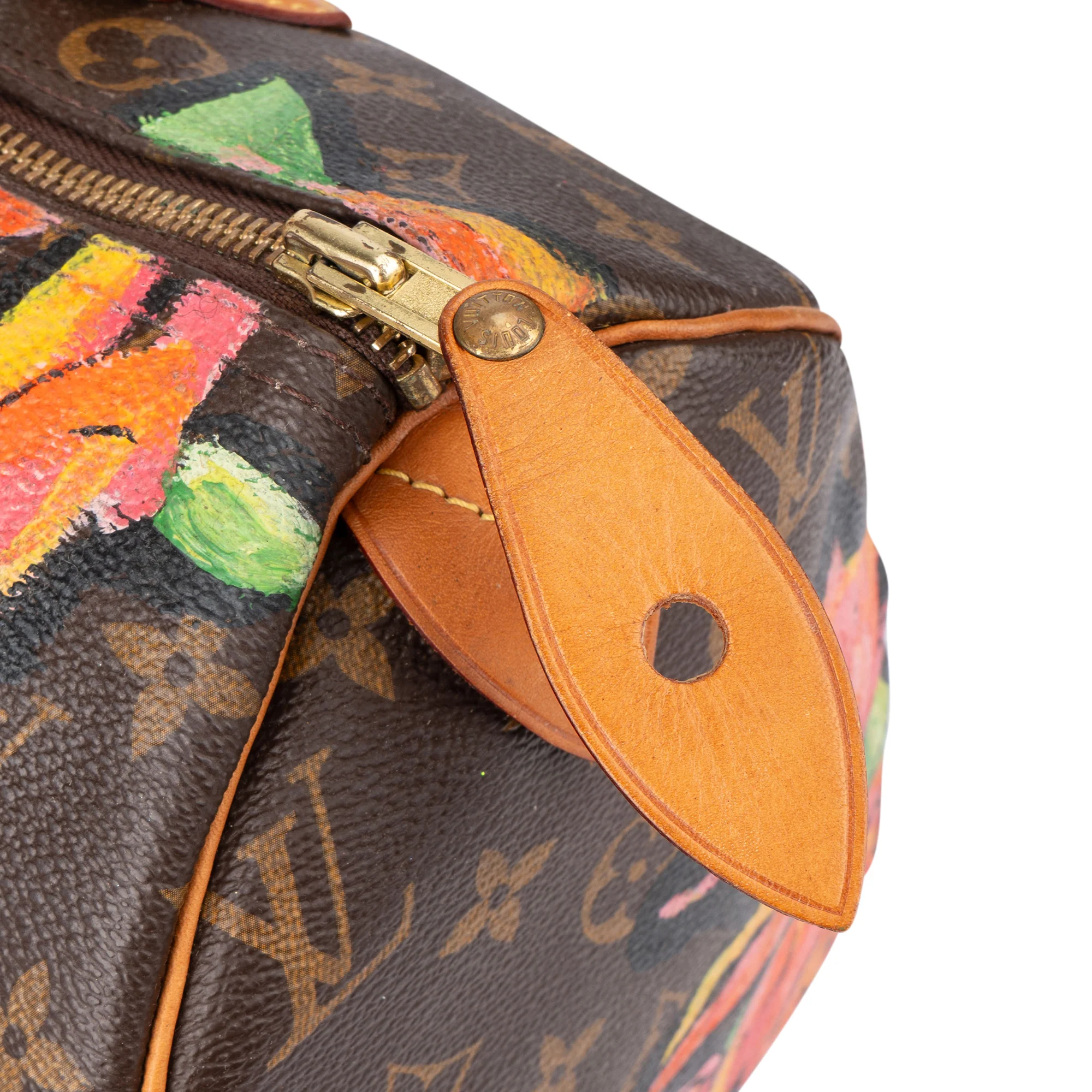 Louis Vuitton Canvas Monogram Roses By Stephen Sprouse Speedy 30 Boston Bag