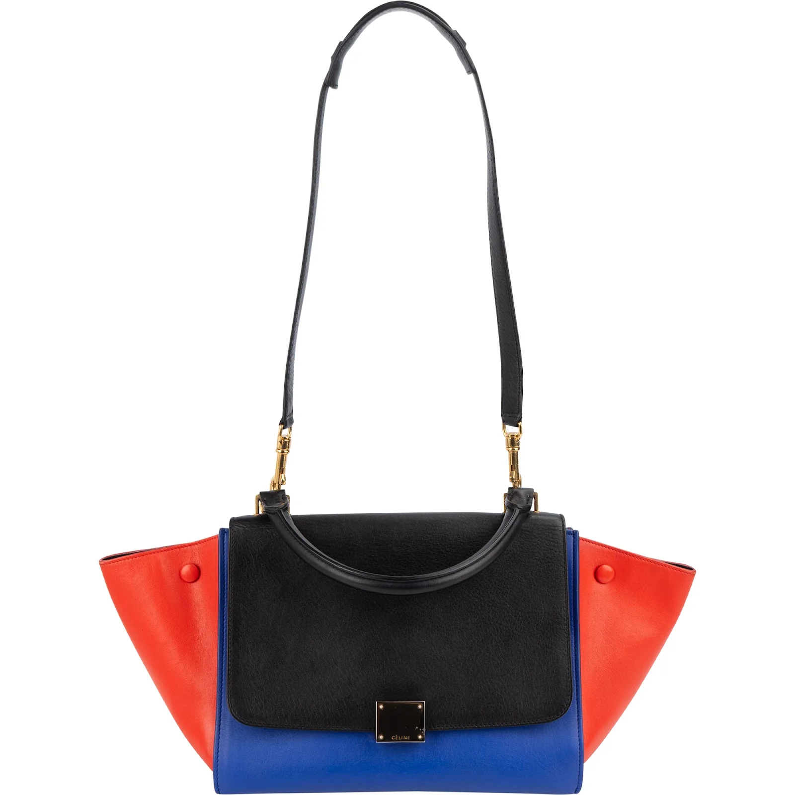 Céline Tricolor Leather Trapeze Handbag