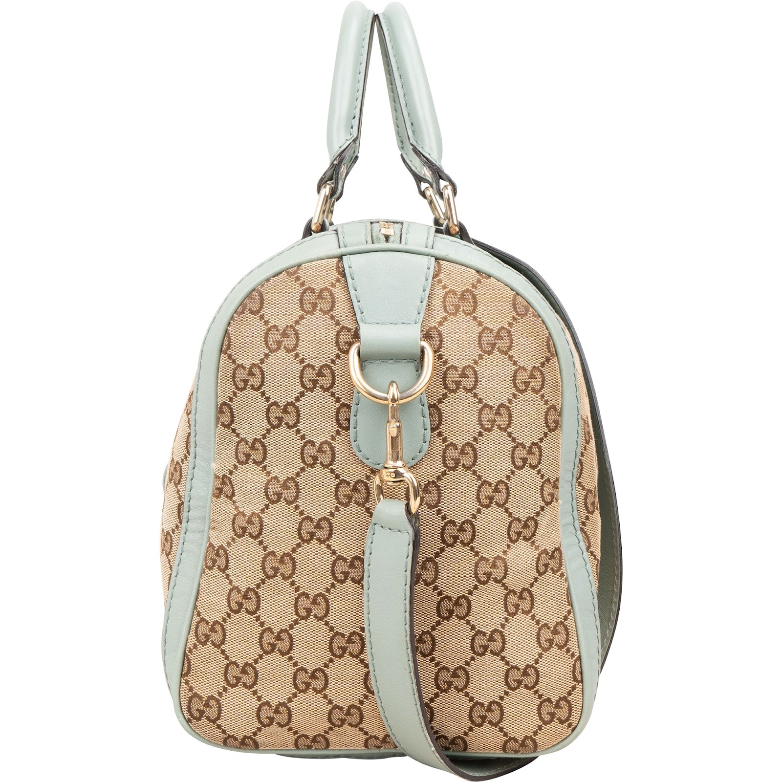 Gucci - Monogram GG Web Boston Bag