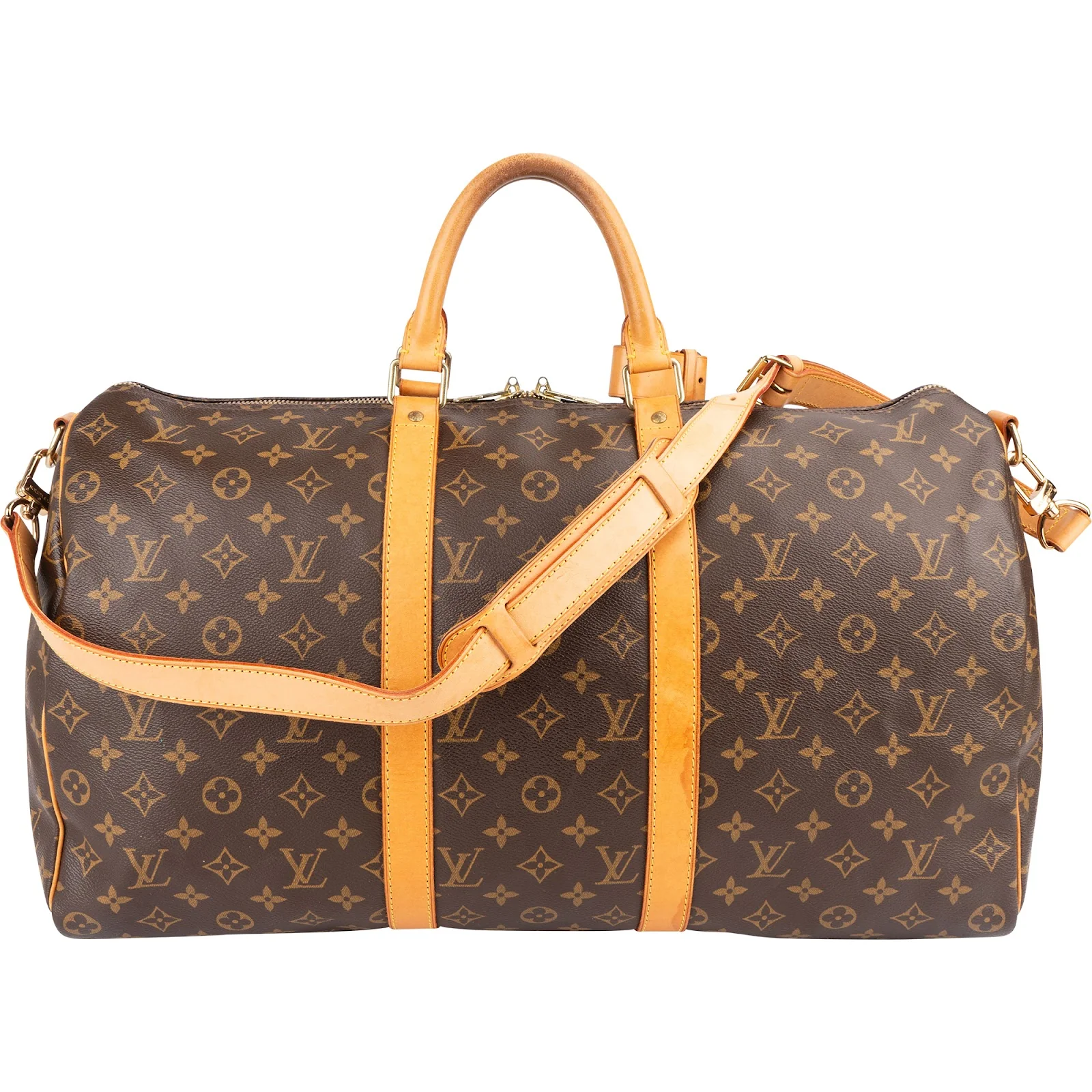 Louis Vuitton Monogram Canvas Keepall 50 Bandoulière Travel Bag