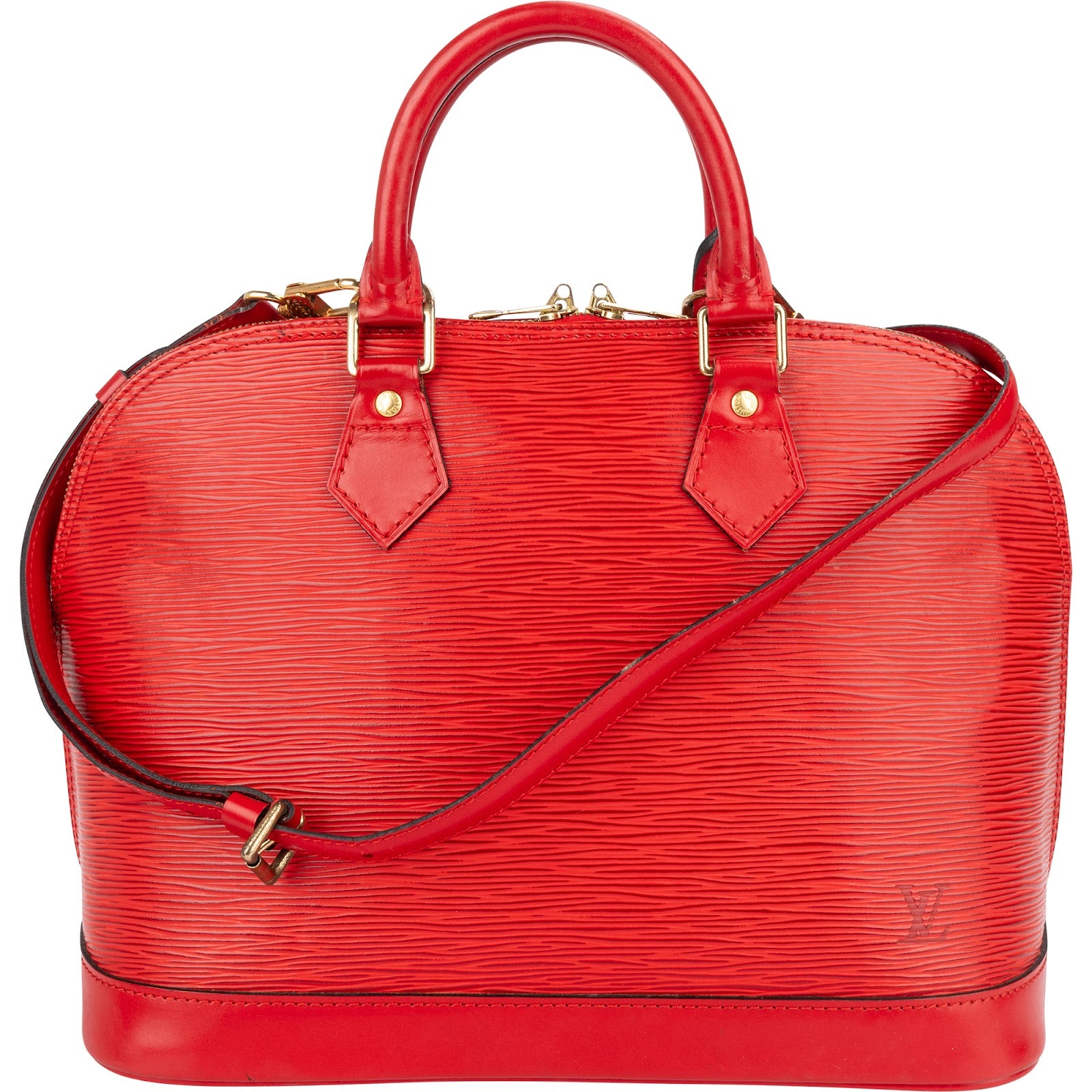 Louis Vuitton Red Epi Leather Alma PM Handbag