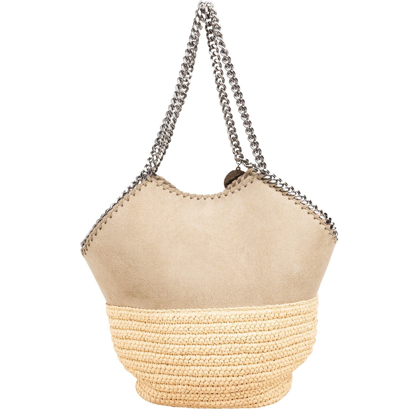 Stella McCartney - Shaggy Deer Raffia Falabella-schoudertas