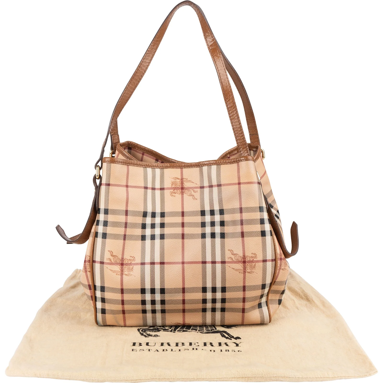 Burberry Haymarket Check Hobo Shoulder Bag