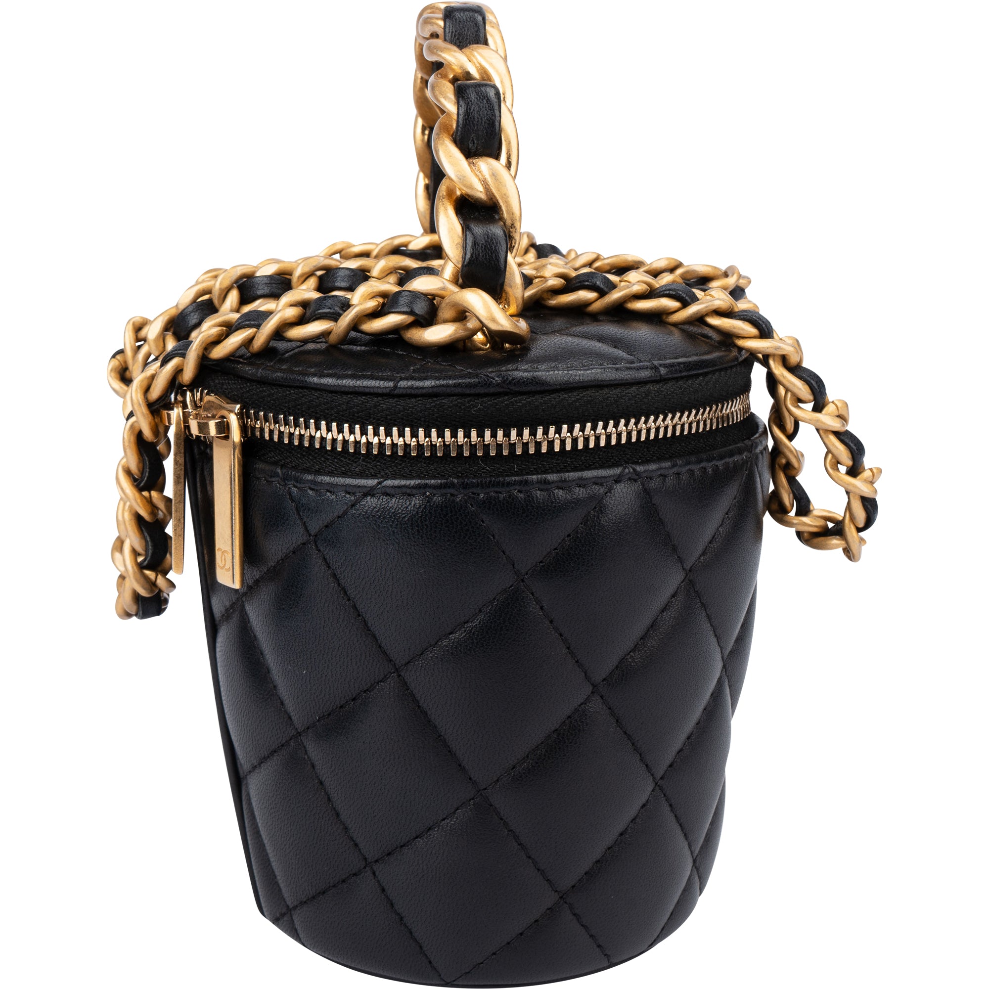 Mini sac à bandoulière « Vanity » en agneau matelassé Chanel