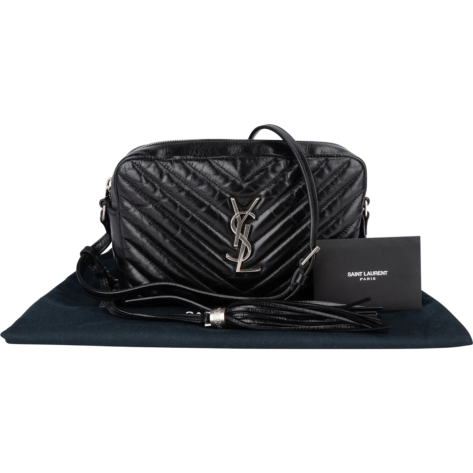 Saint Laurent Quilted Leather Lou Camera Crossbody Bag