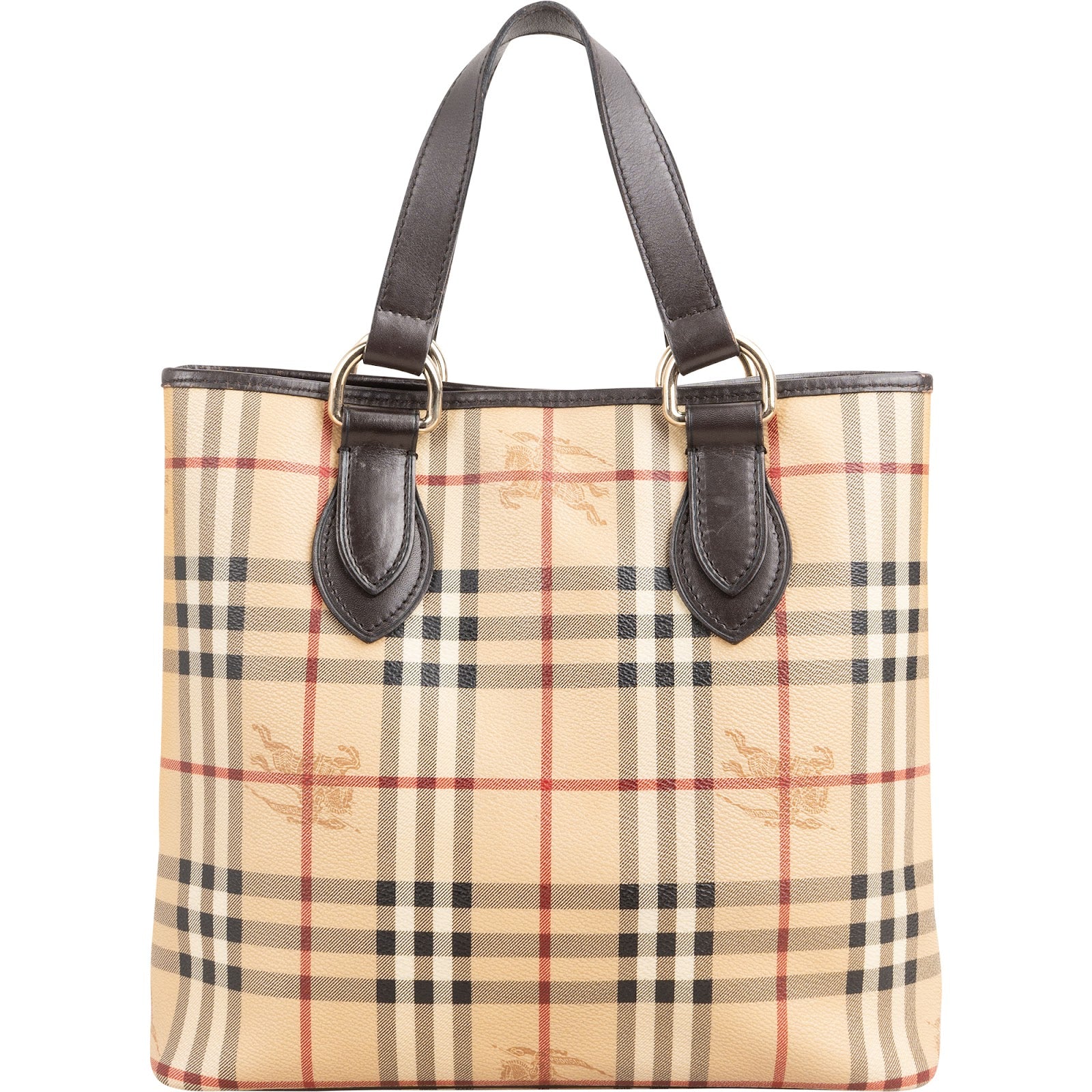 Burberry - Haymarket Check Canvas Tote Handbag