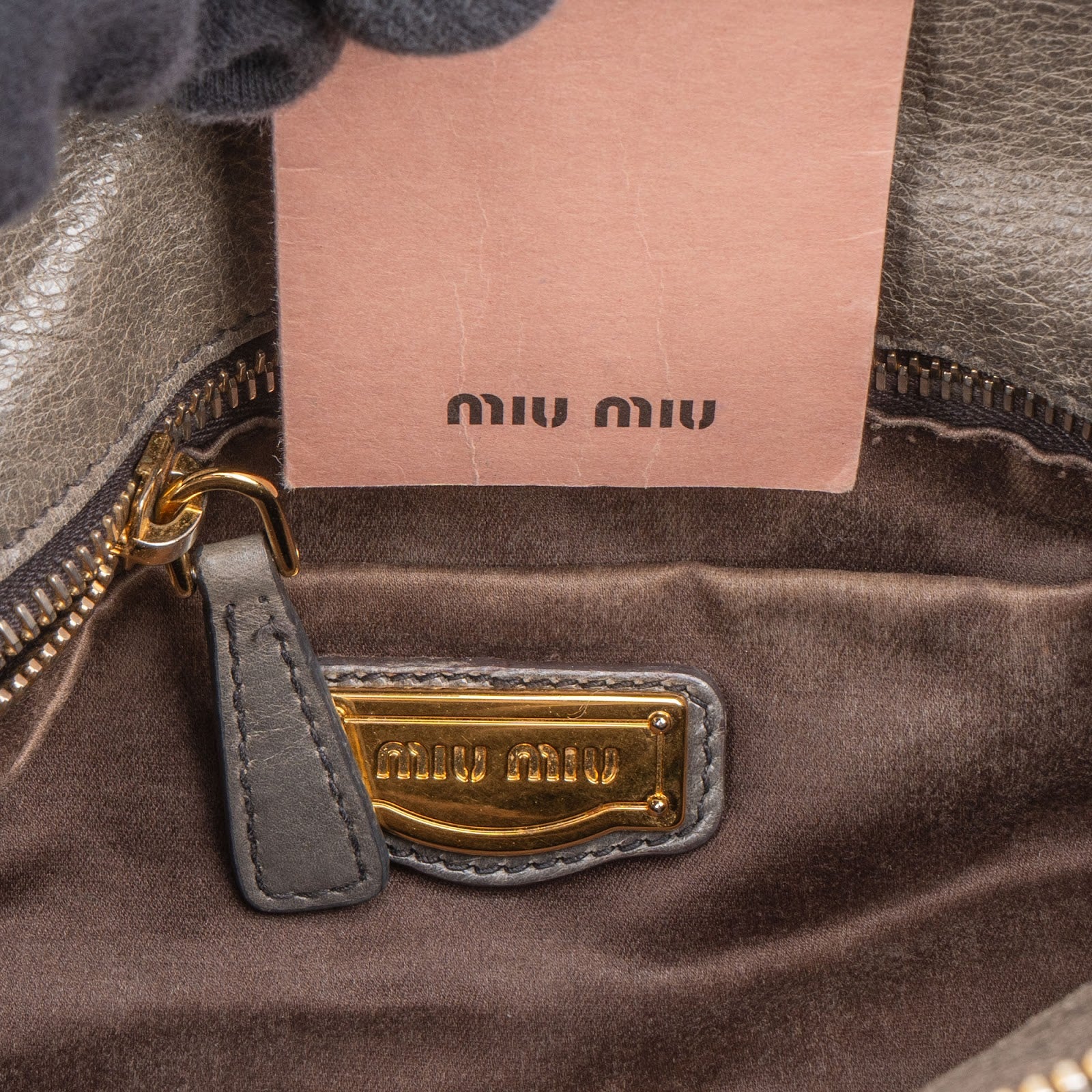 Miu Miu – Vitello Lux Bow Satchel schoudertas